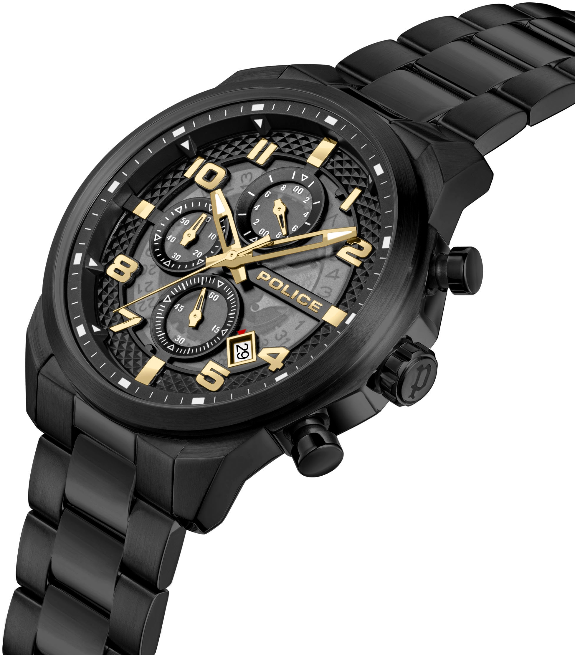 Police Chronograph »SOUL« Quarzuhr, Armbanduhr, Herrenuhr, Edelstahlarmband, analog