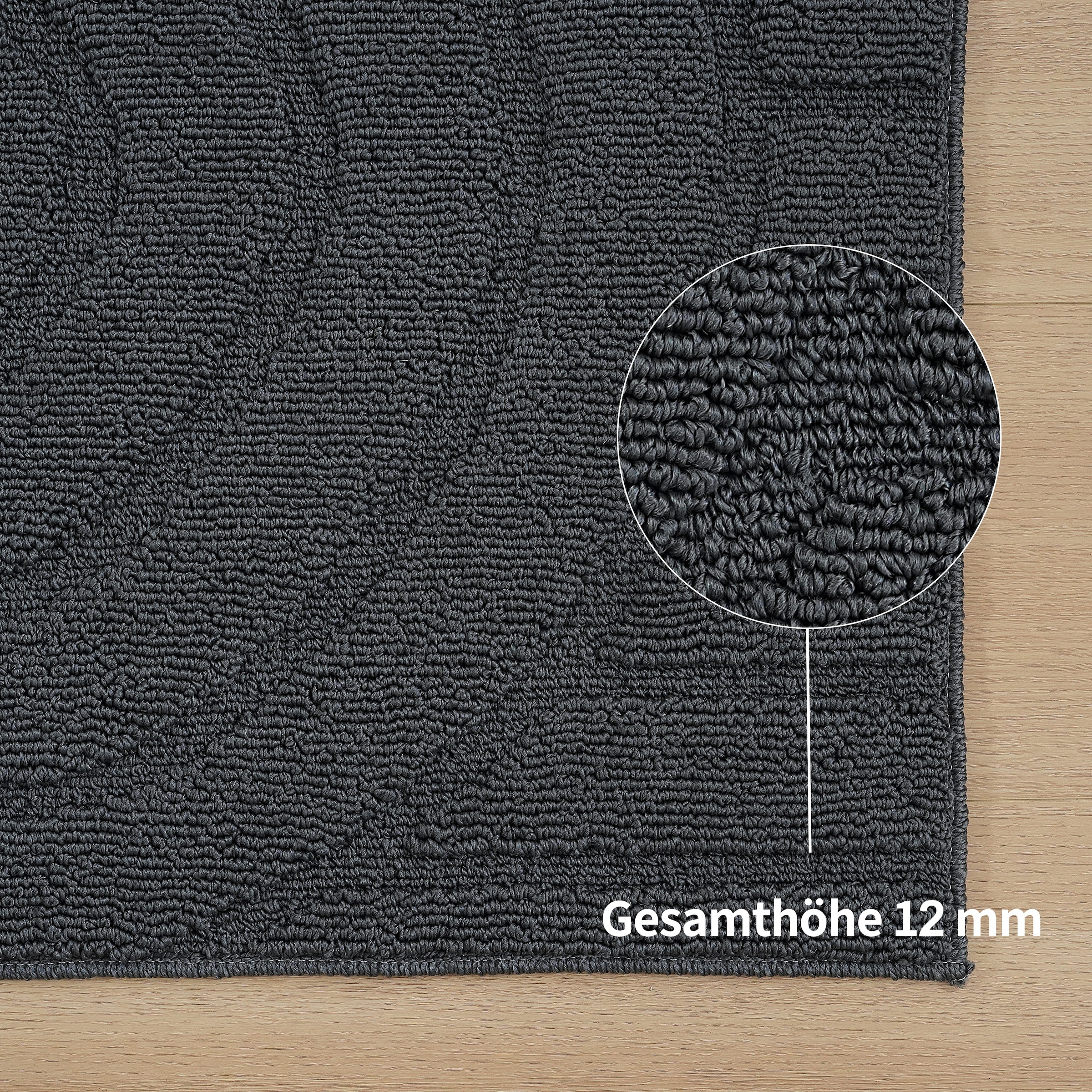OTTO home Teppich »Neele, Boho-Design, Hoch-Tief, waschbar« rechteckig 12 mm Höhe 3D Optik, Skandinavisch, Designteppich, Wohnzimmer, Schlafzimmer