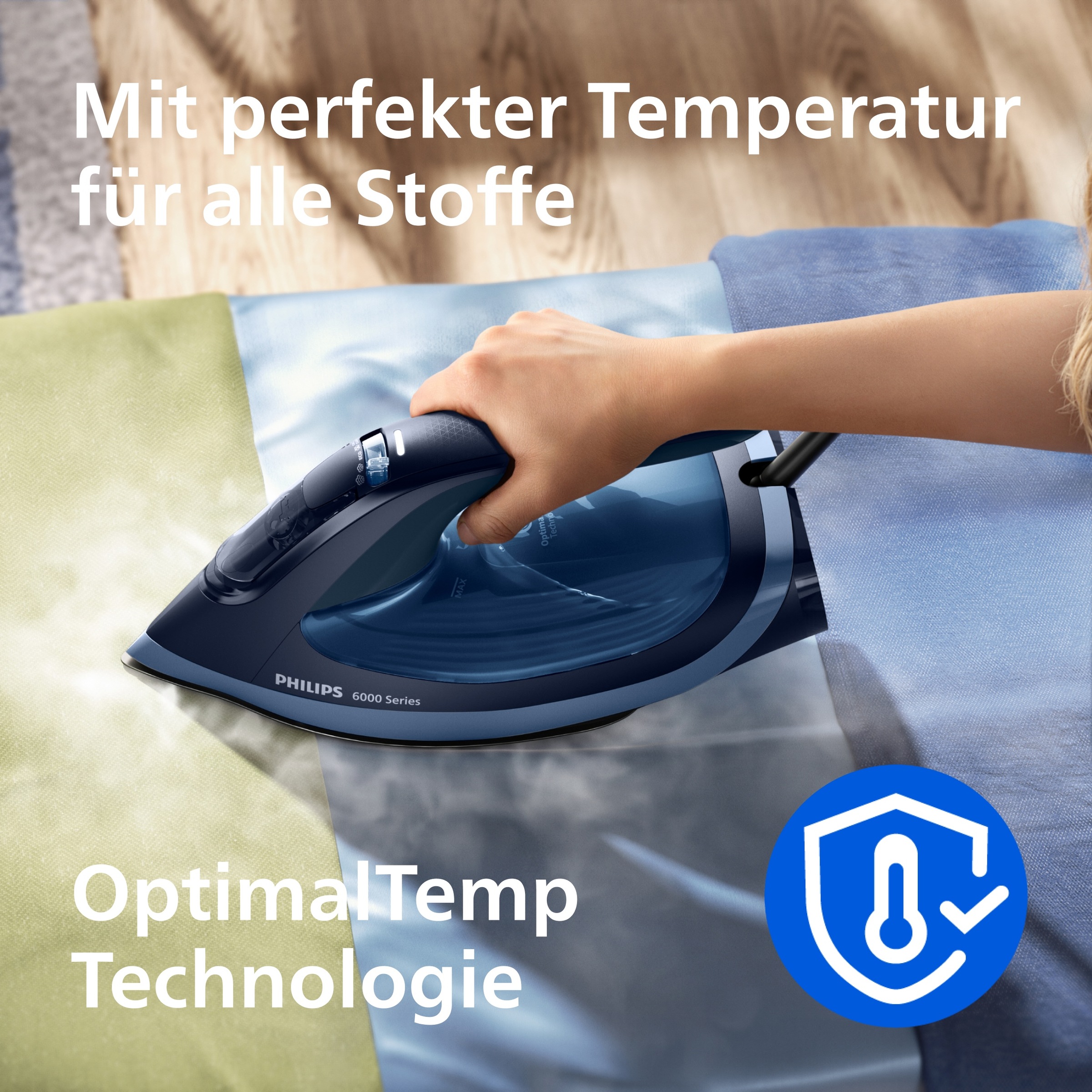 Philips Dampfbügeleisen »DST6120/20 6000 Series High-End mit 4 Dampfeinstellungen« 2600 W 2600 W, SteamGlide Plus, mit 300 ml Wassertank und 190 g Dampfstoß
