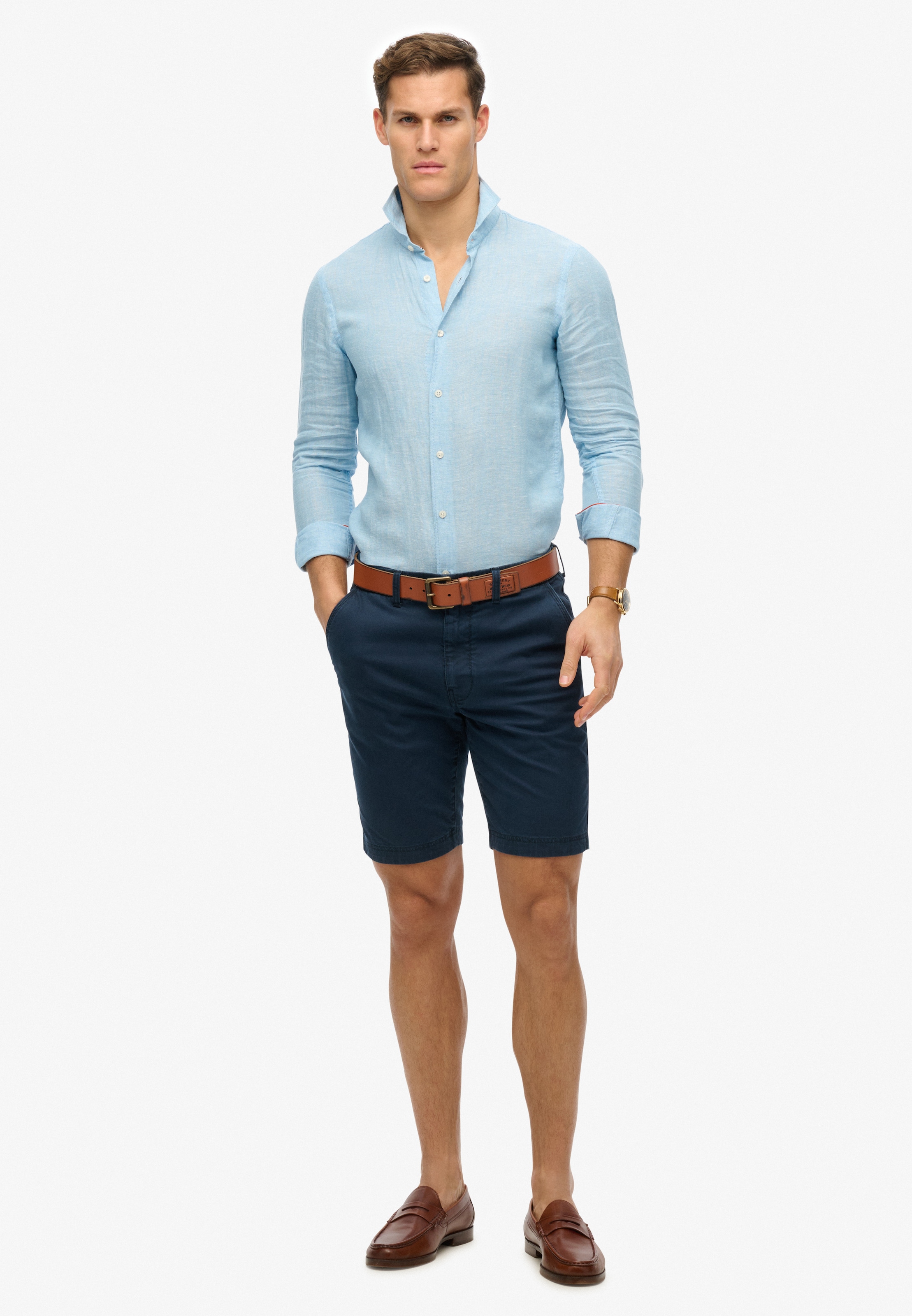 Superdry Langarmhemd »VACATION L/S LINEN SHIRT«