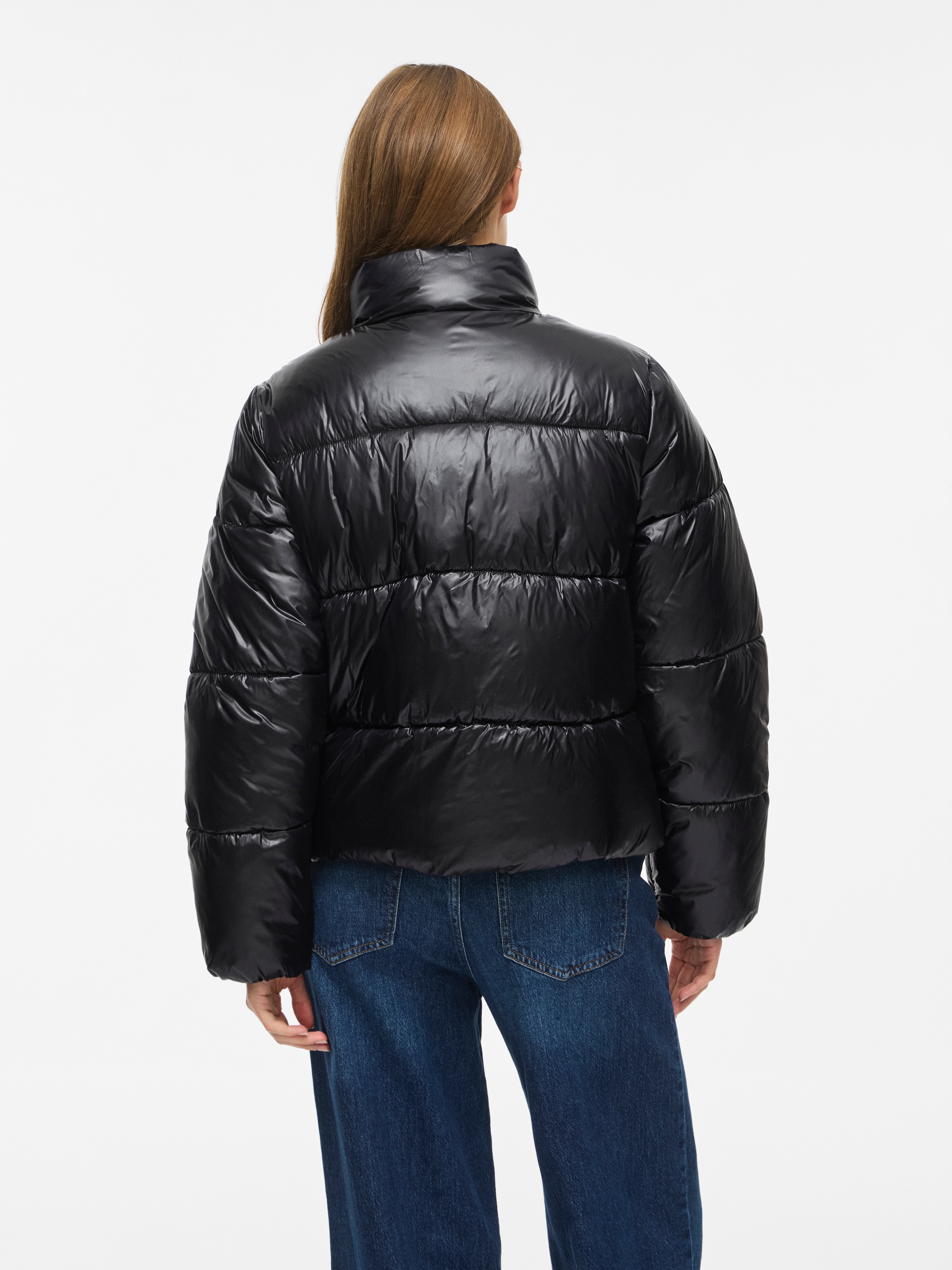Vila Steppjacke »VILYCHEE L/S SHORT PUFFER/TB« Kunstfaser, hoher Stehkragen