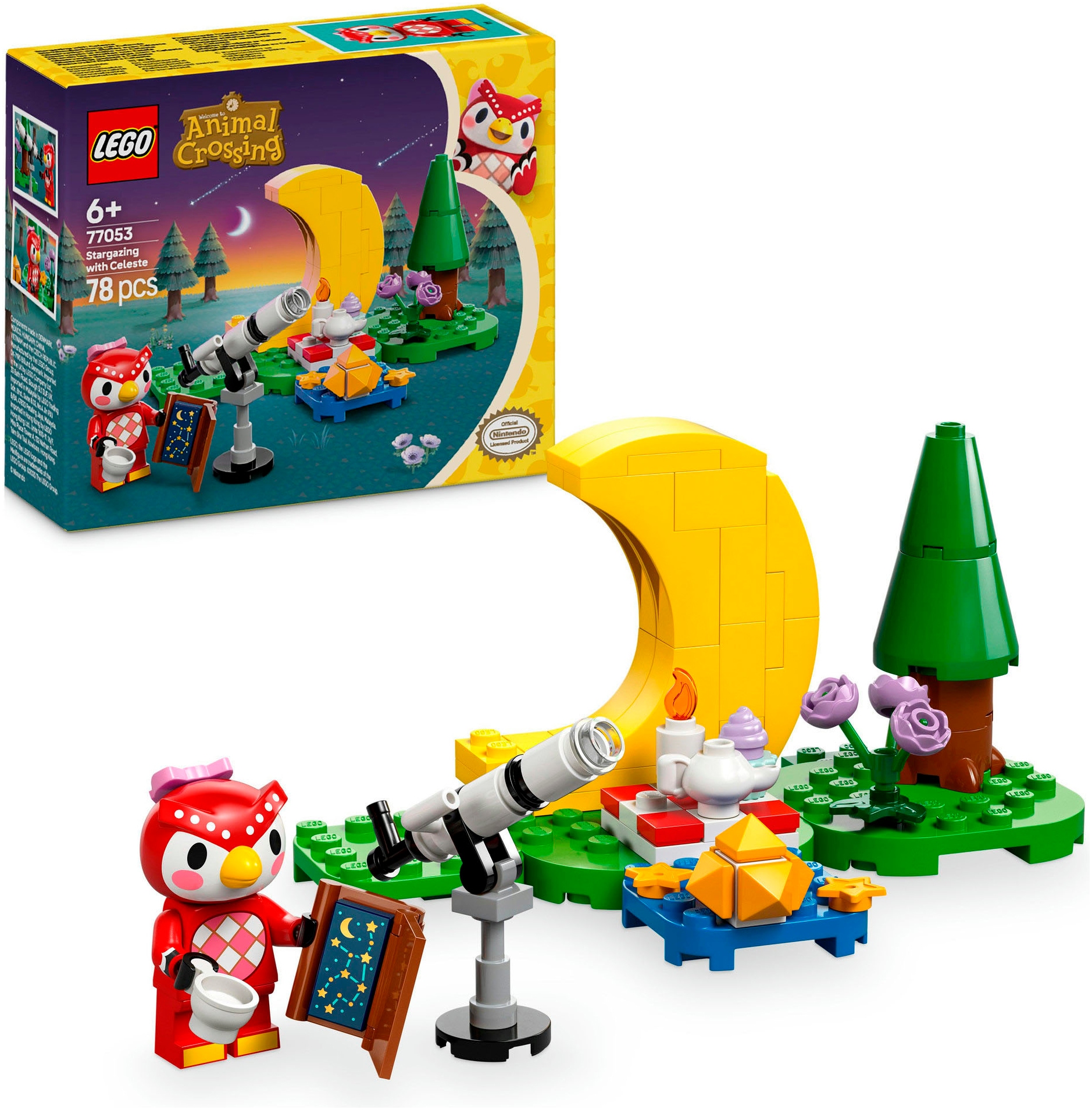 LEGO® Konstruktionsspielsteine »Sternbeobachtung mit Eufemia (77053), LEGO Animal Crossing«, (78 St.), Made in Europe