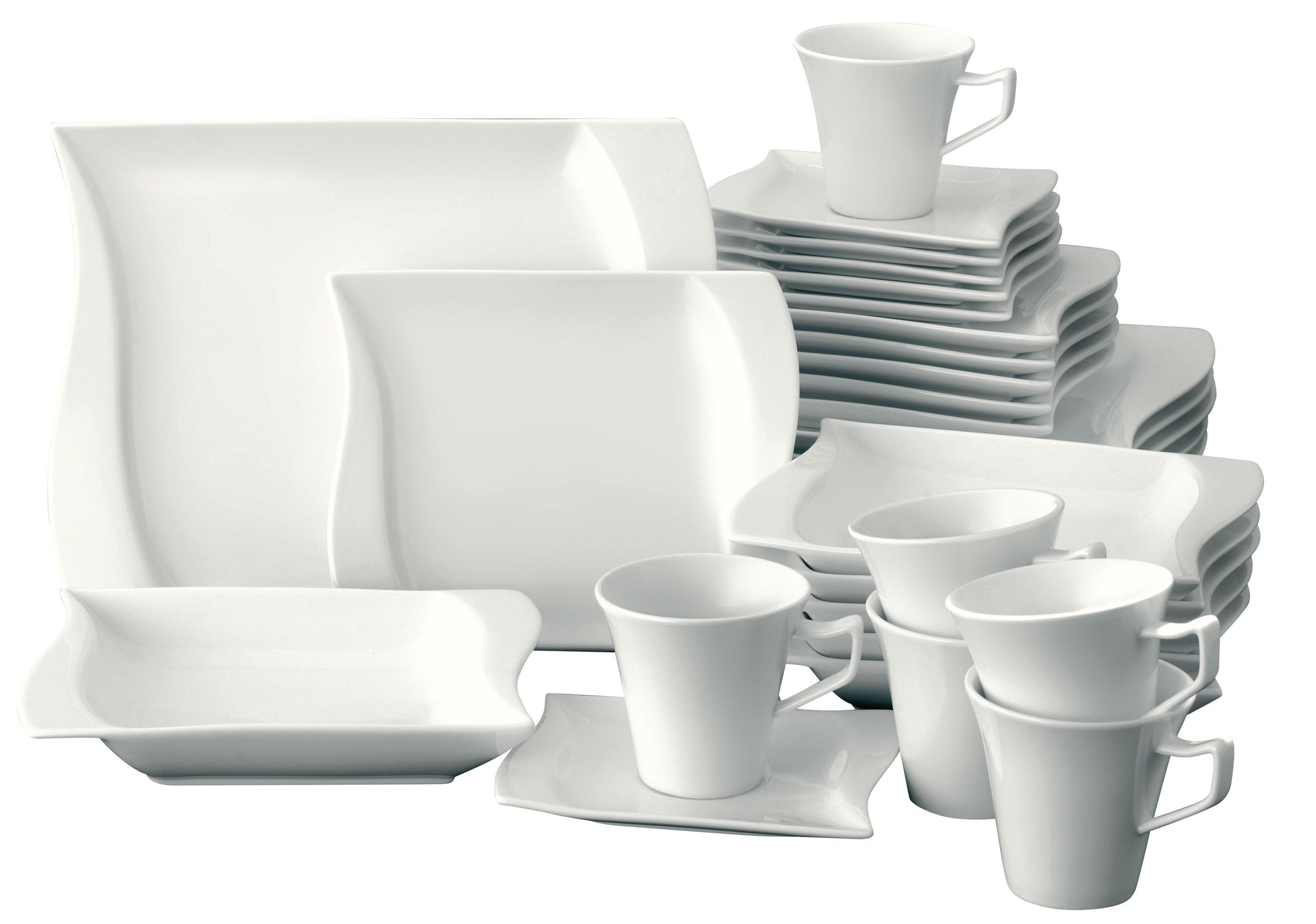 van Well Kombiservice »Harmony«, (Set, 30 tlg.), Mikrowellengeeignet