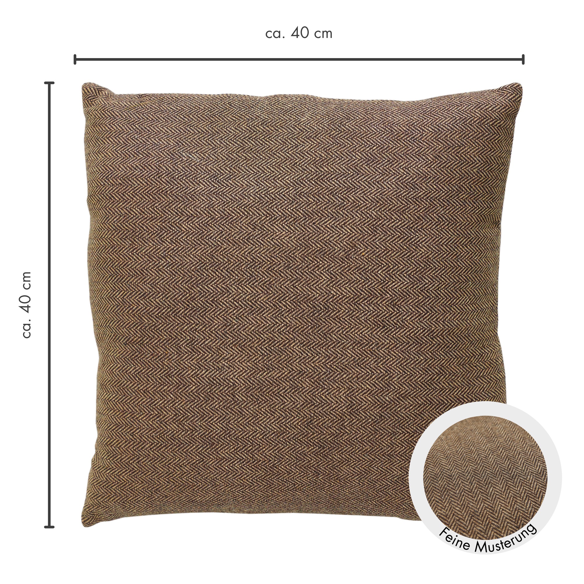 Andiamo Dekokissen »Jenny« Zierkissen, Fishgrätmuster, eckig, 40x40 cm, Kissenhülle mit Füllung