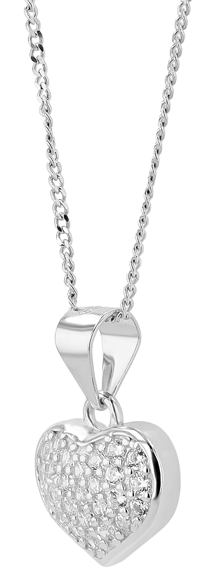 Adelia´s Herzanhänger »Damen Anhänger ¿ Herz Herzanhänger aus 925 Silber mit Zirkonia«