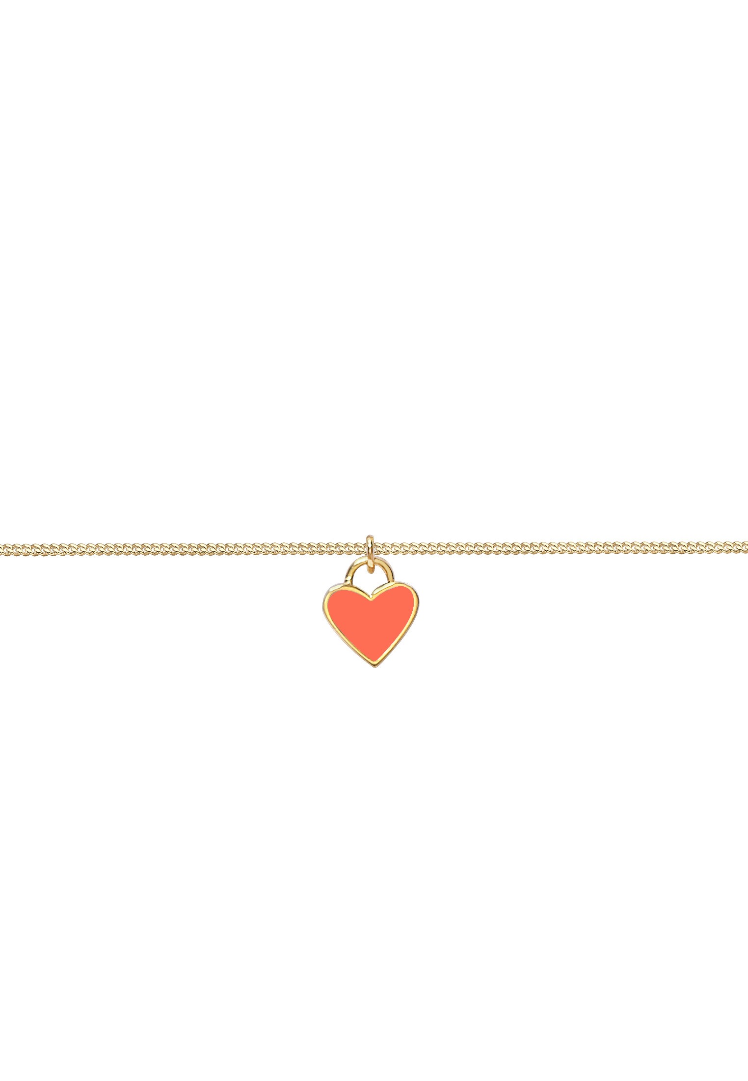 Elli Choker »Halskette Choker Herz Emaille schwarz 925 Silber«