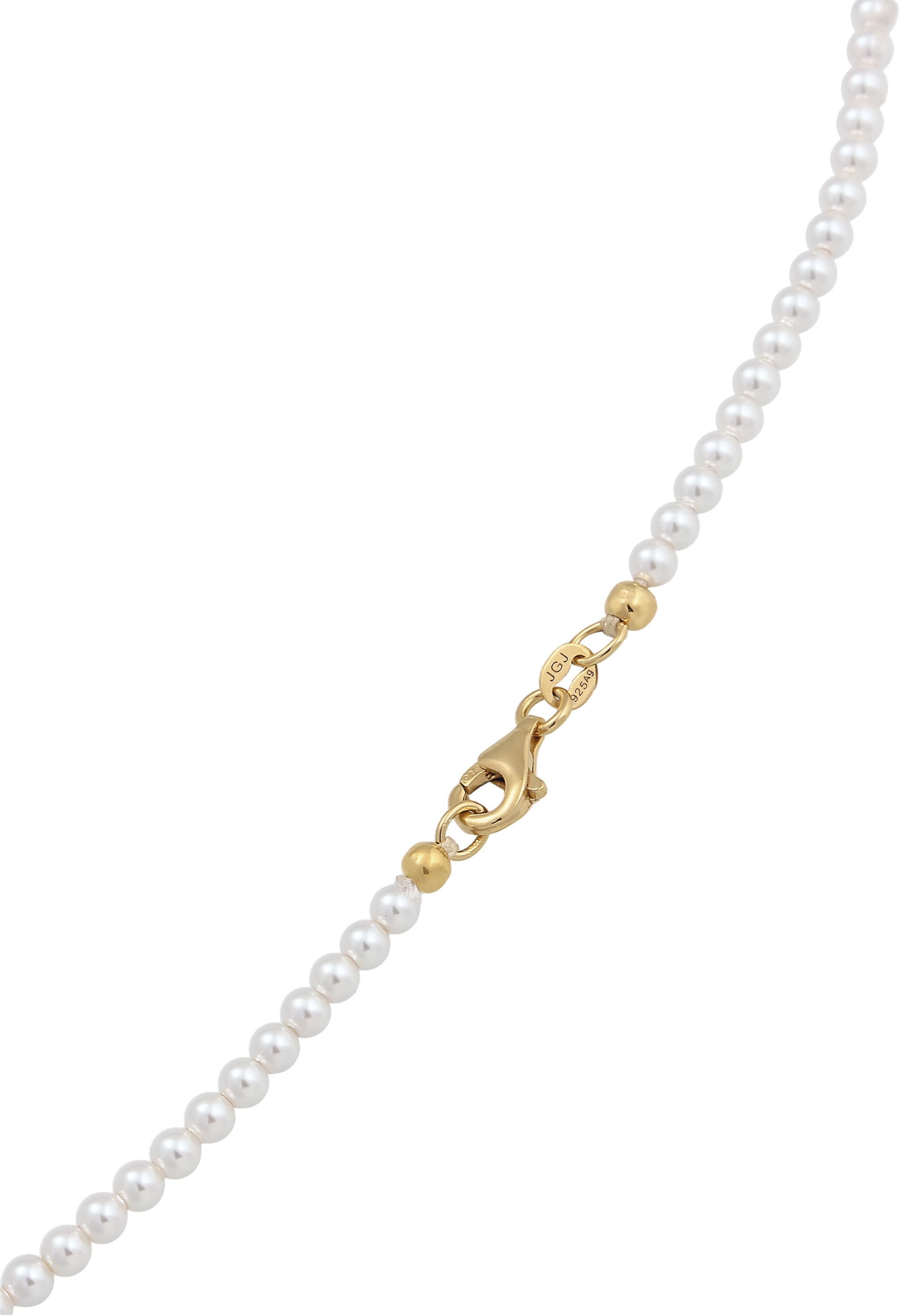Elli Silberkette »Halskette mit Perlen von Swarovski® Weiß 925 Sterling Silber«