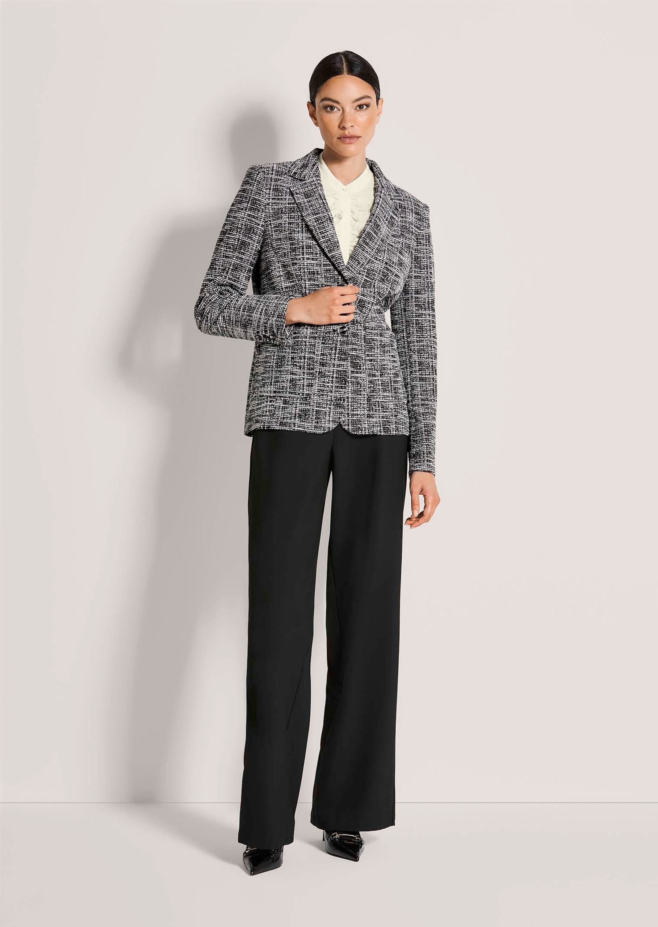 MADELEINE Jackenblazer »Tweedblazer Jerseyblazer mit Reverskragen«