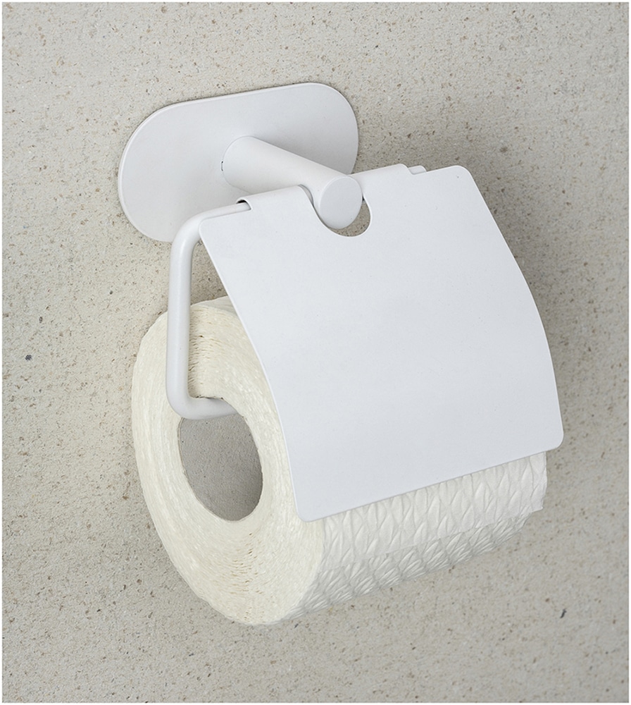 WENKO Toilettenpapierhalter »Turbo-Loc® Modell Orea«, mit Deckel, Edelstahl, Befestigen ohne Bohren