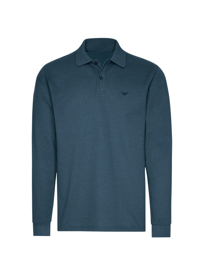 Trigema Poloshirt »TRIGEMA Langarm Poloshirt mit Armbündchen«, (1 tlg.)