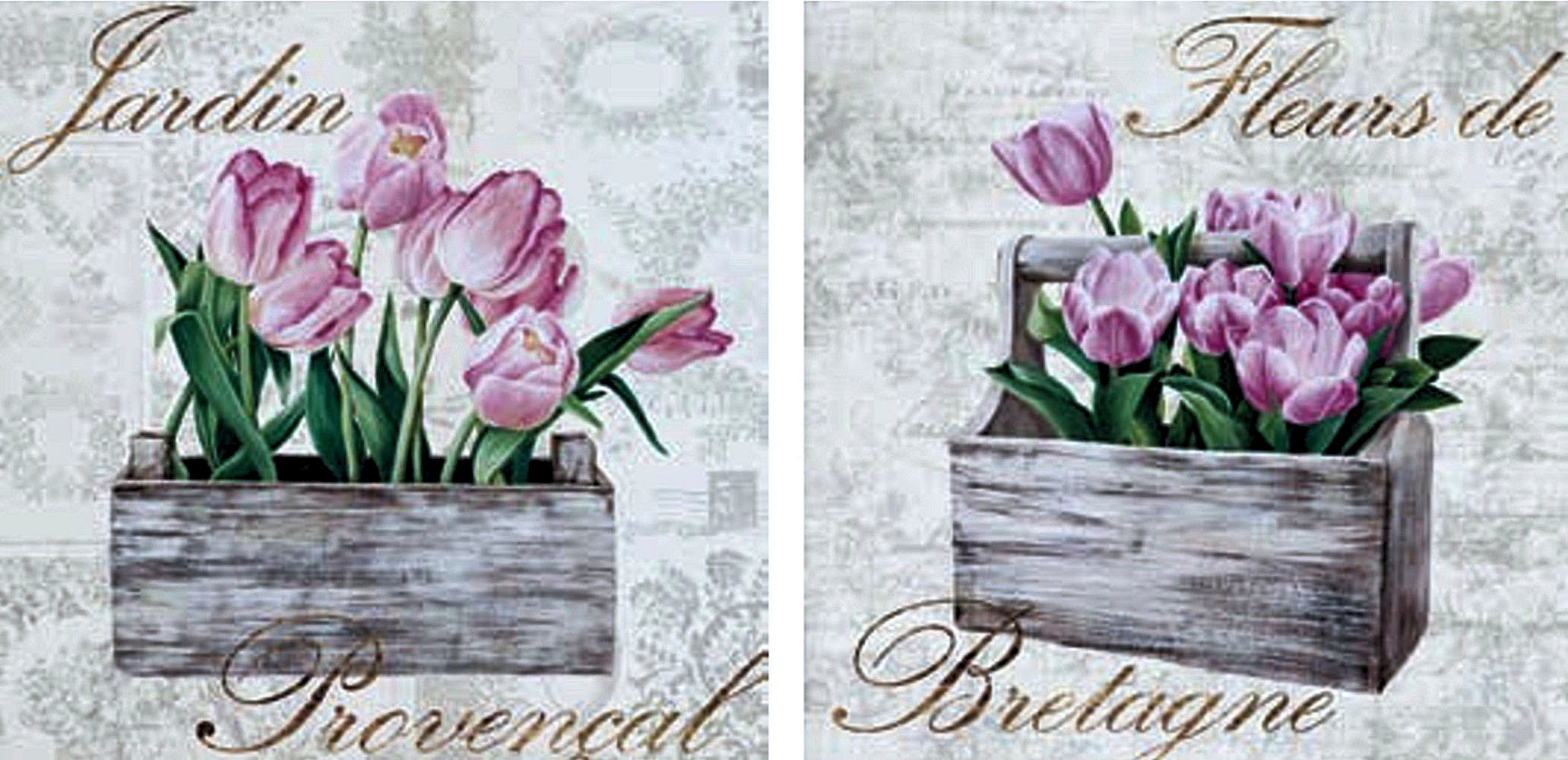 Home affaire Kunstdruck »R.DELLAL / Jardin Provencal, Fleurs de Bret.«, (Set, 2 St.) kaufen