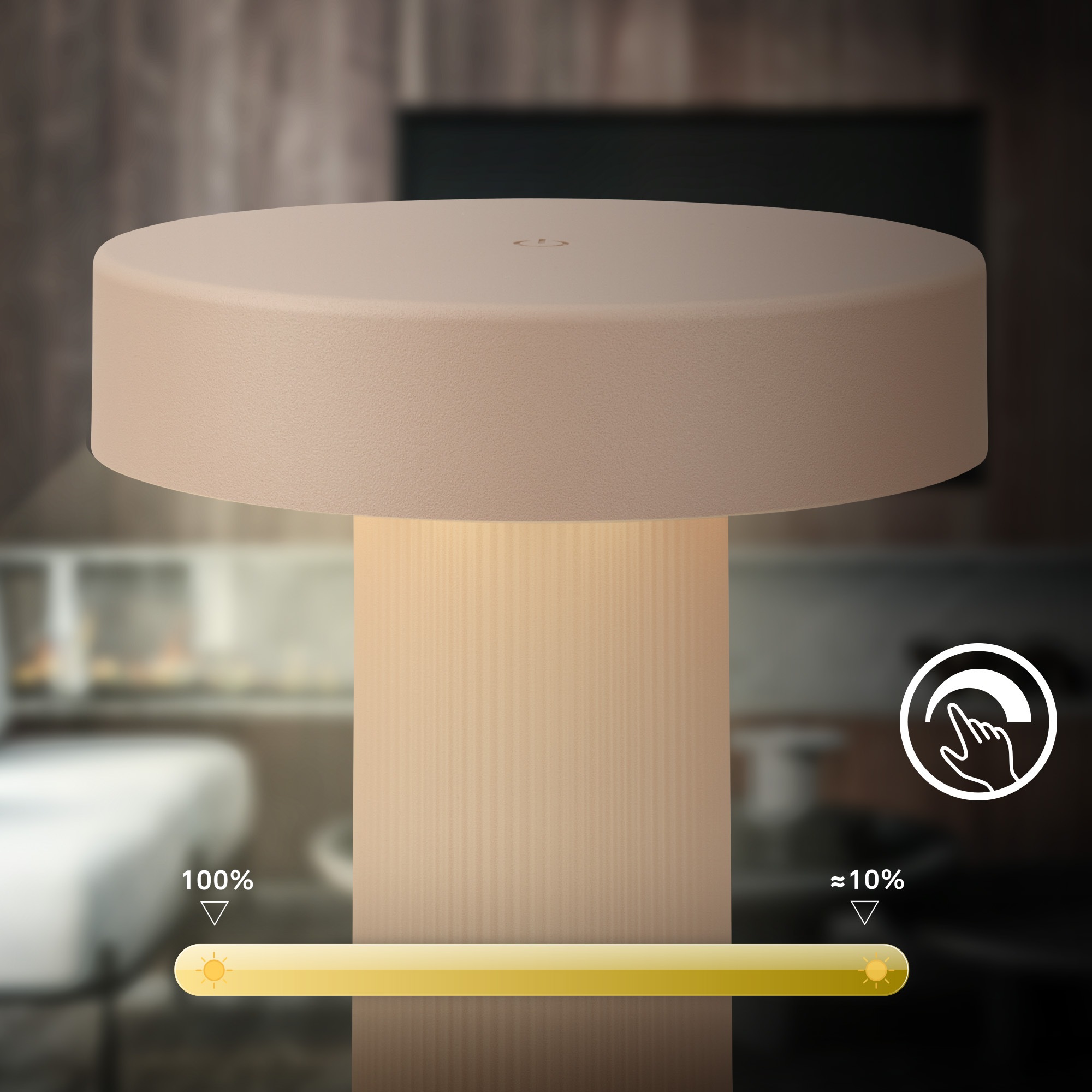 Briloner Leuchten LED Tischleuchte »BITO« LED-Board 1 Stk. Warmweiß 16x20 cm, Akku tauschbar, Indoor/Outdoor, Wohnzimmer, Balkon