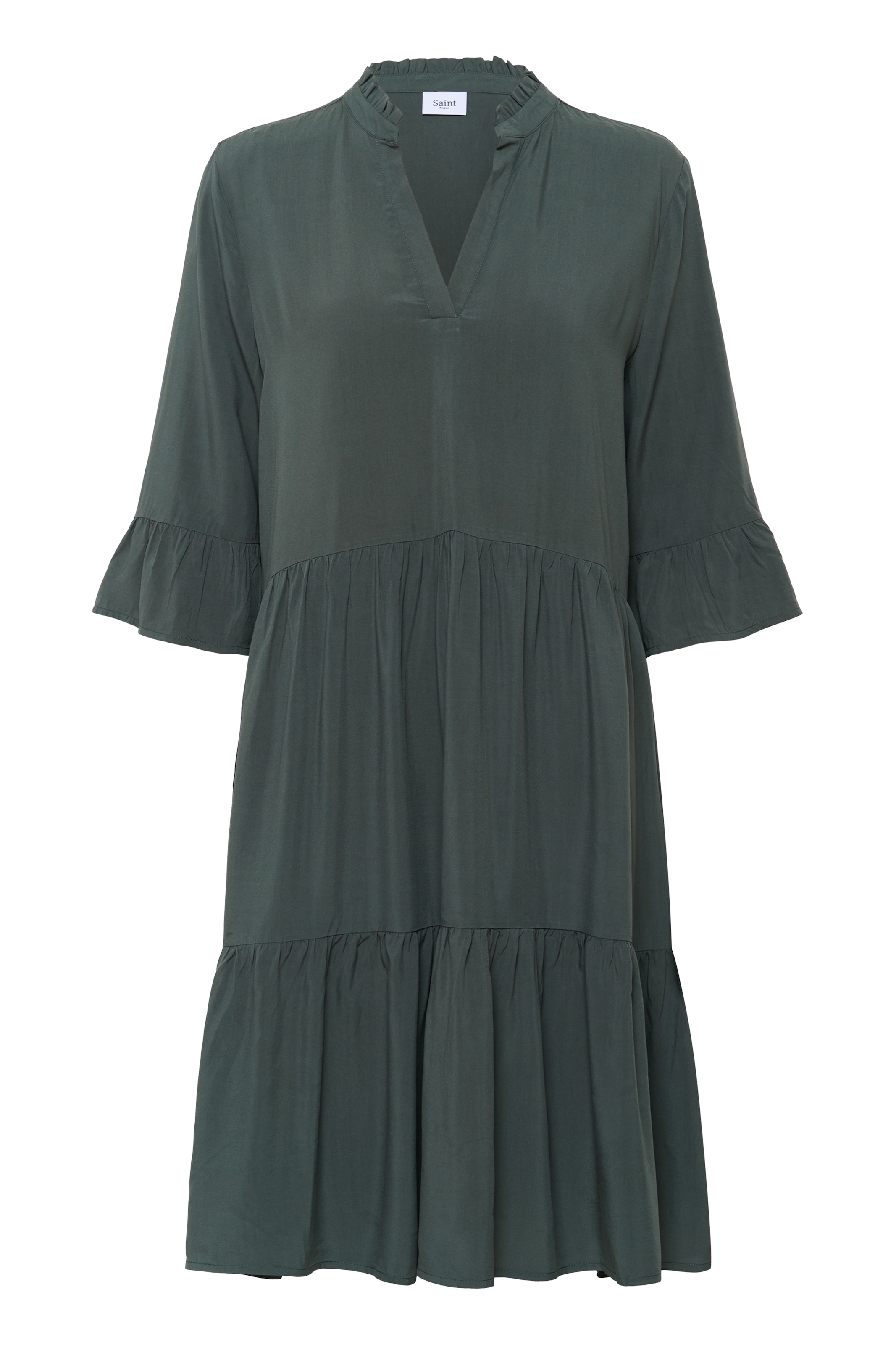 Saint Tropez Blusenkleid »EdaSZ Dress«, mit Volant und 3/4 Ärmel