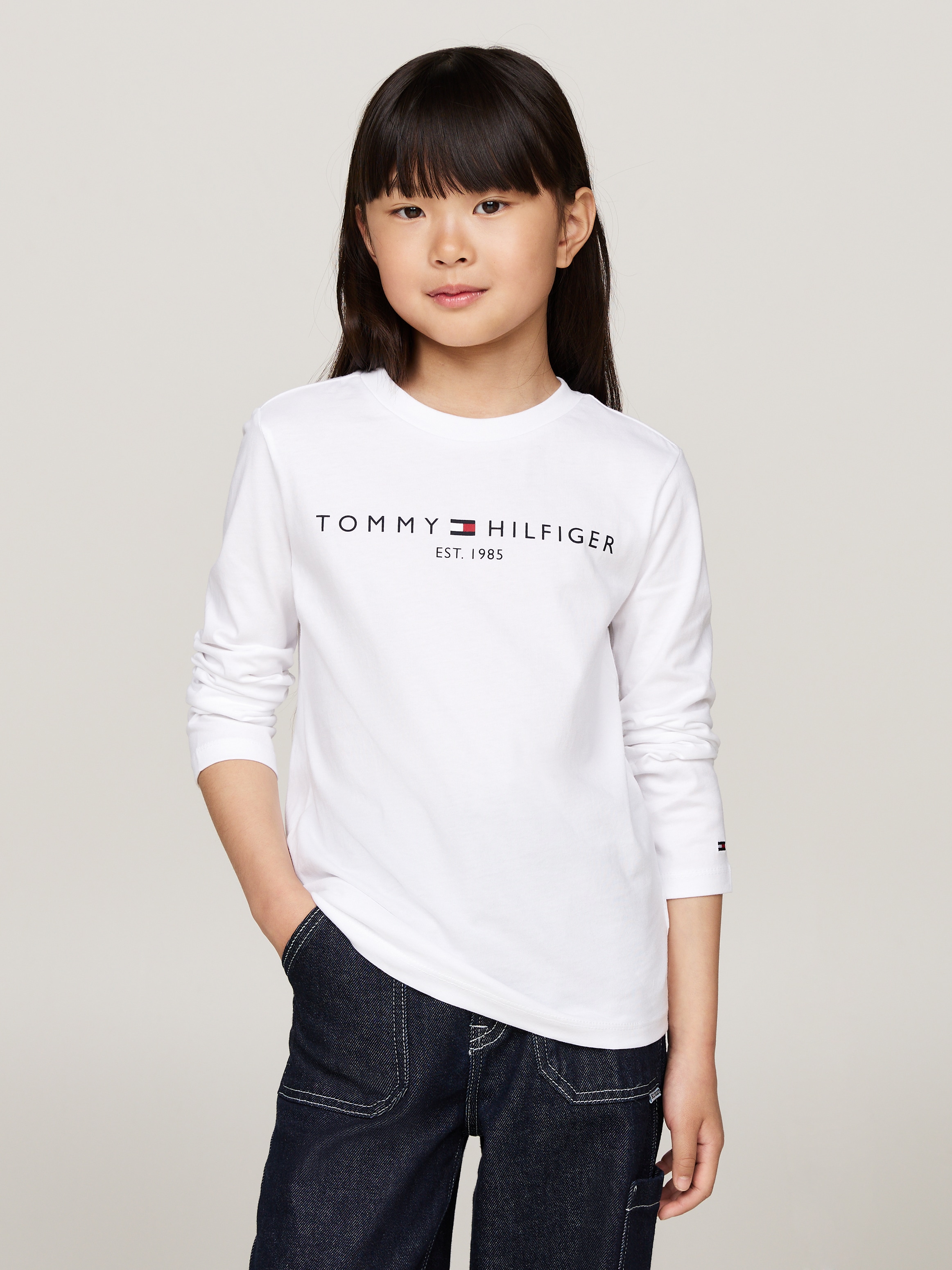 Tommy Hilfiger Langarmshirt »U ESSENTIAL TEE L/S«, mit Logodruck