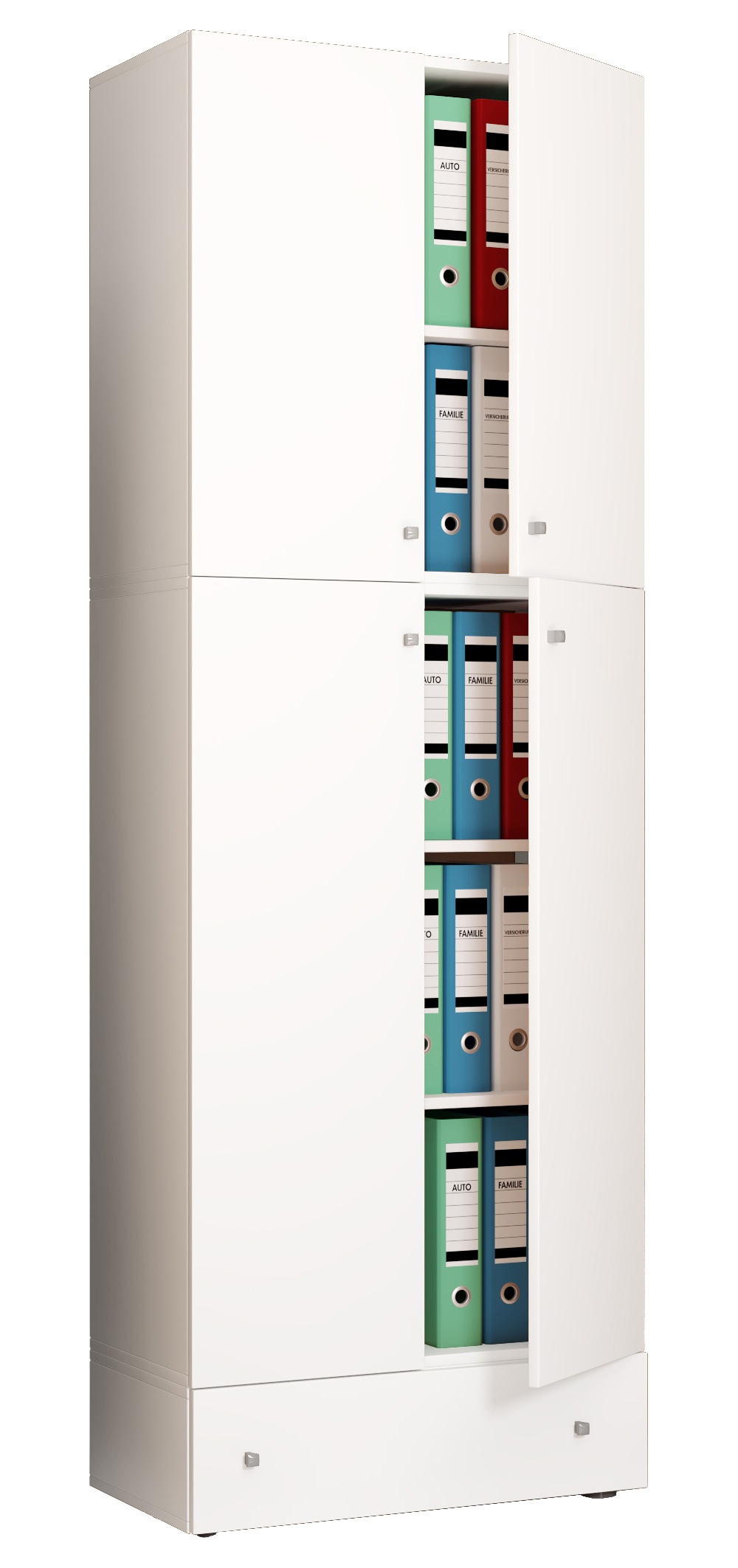 Aktenschrank VCM "XXL Büroschrank Aktenschrank Schrank Lona 5fach S", weiß, B:70cm T:39cm