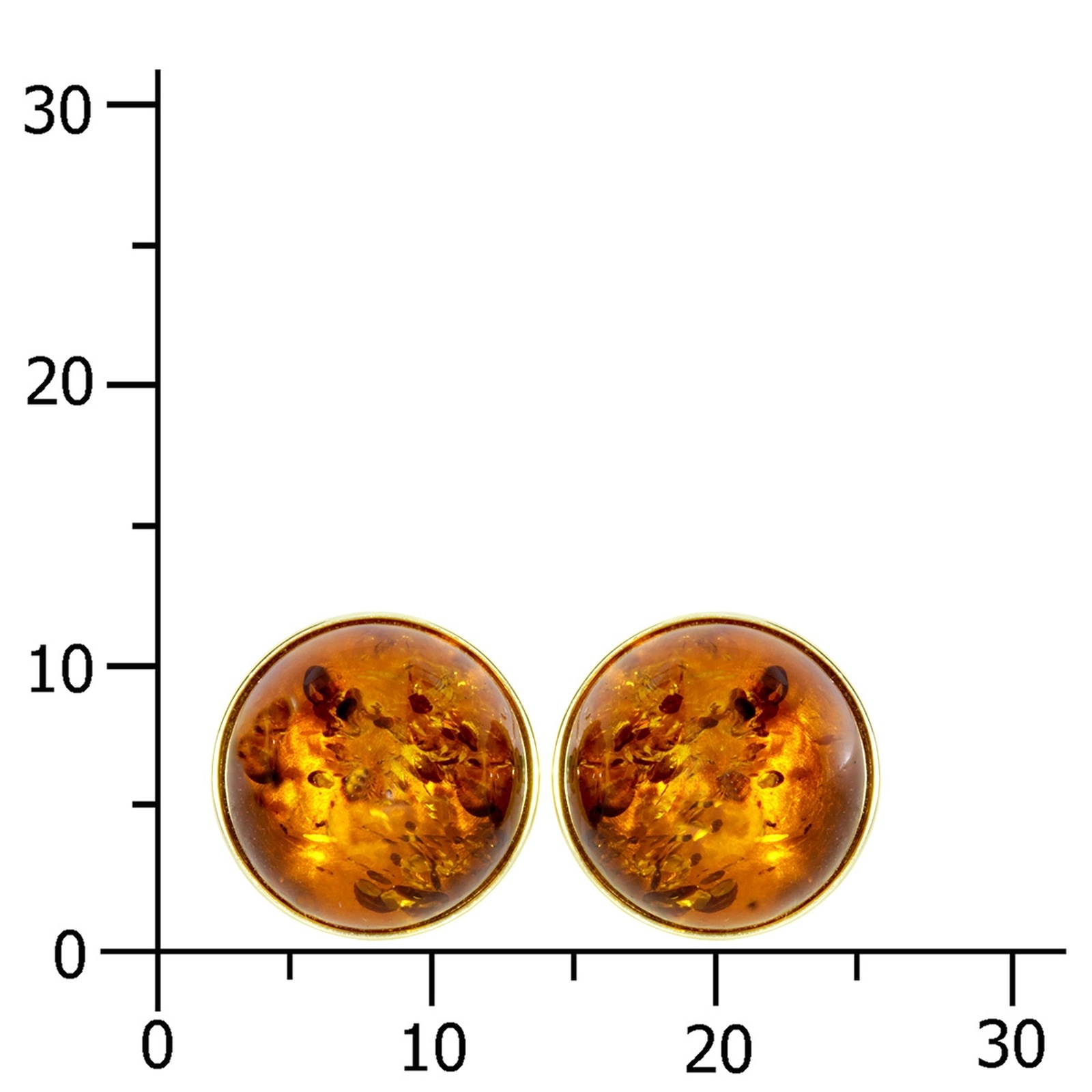 OSTSEE-SCHMUCK Paar Ohrstecker »- Classic 12 mm - Gold 333/000 - Bernstein«