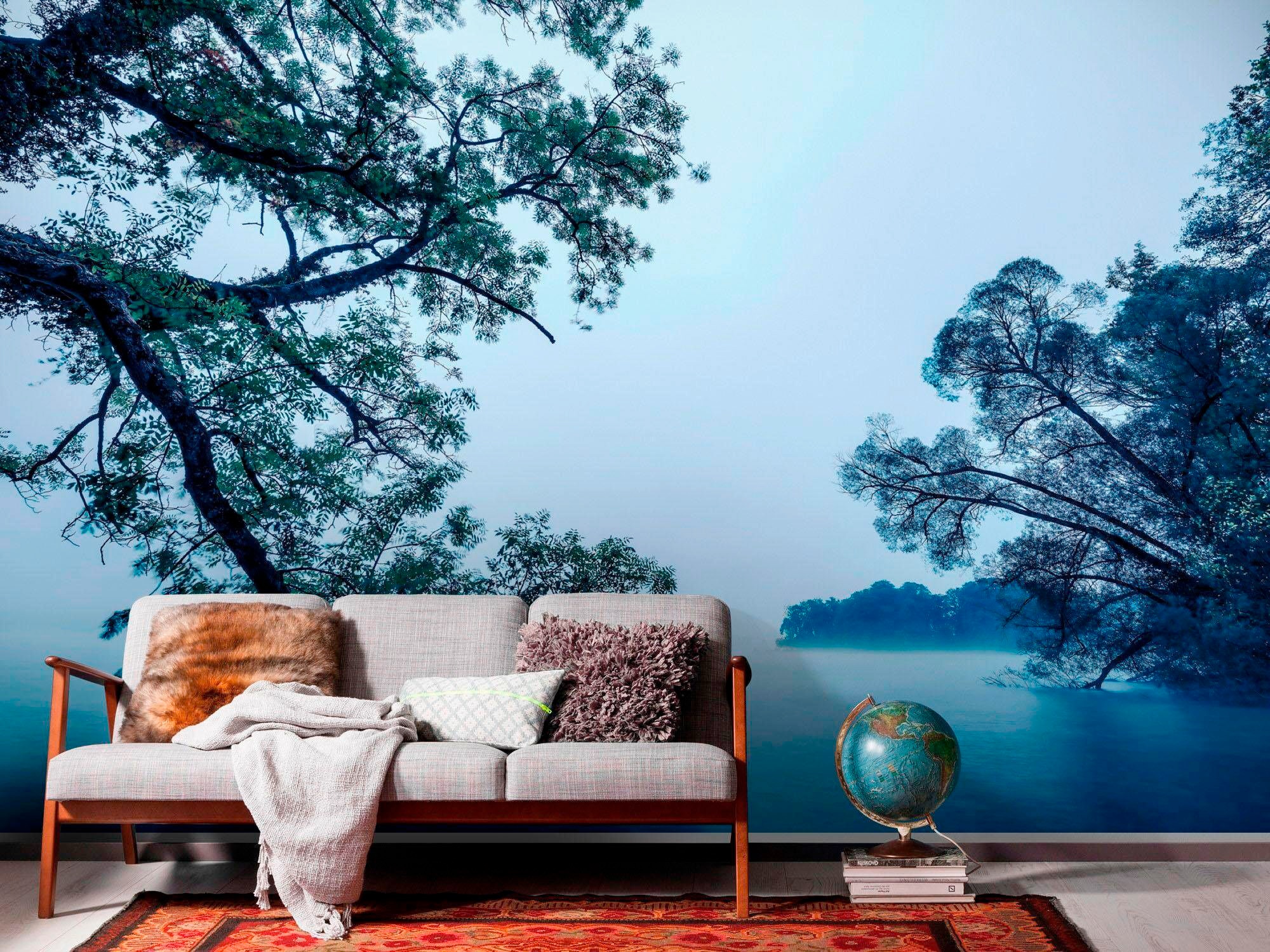 Komar Vliestapete »Digitaldruck Vlies - Blue Waters - Größe 400 x 250 cm«, bedruckt, Wohnzimmer, Schlafzimmer