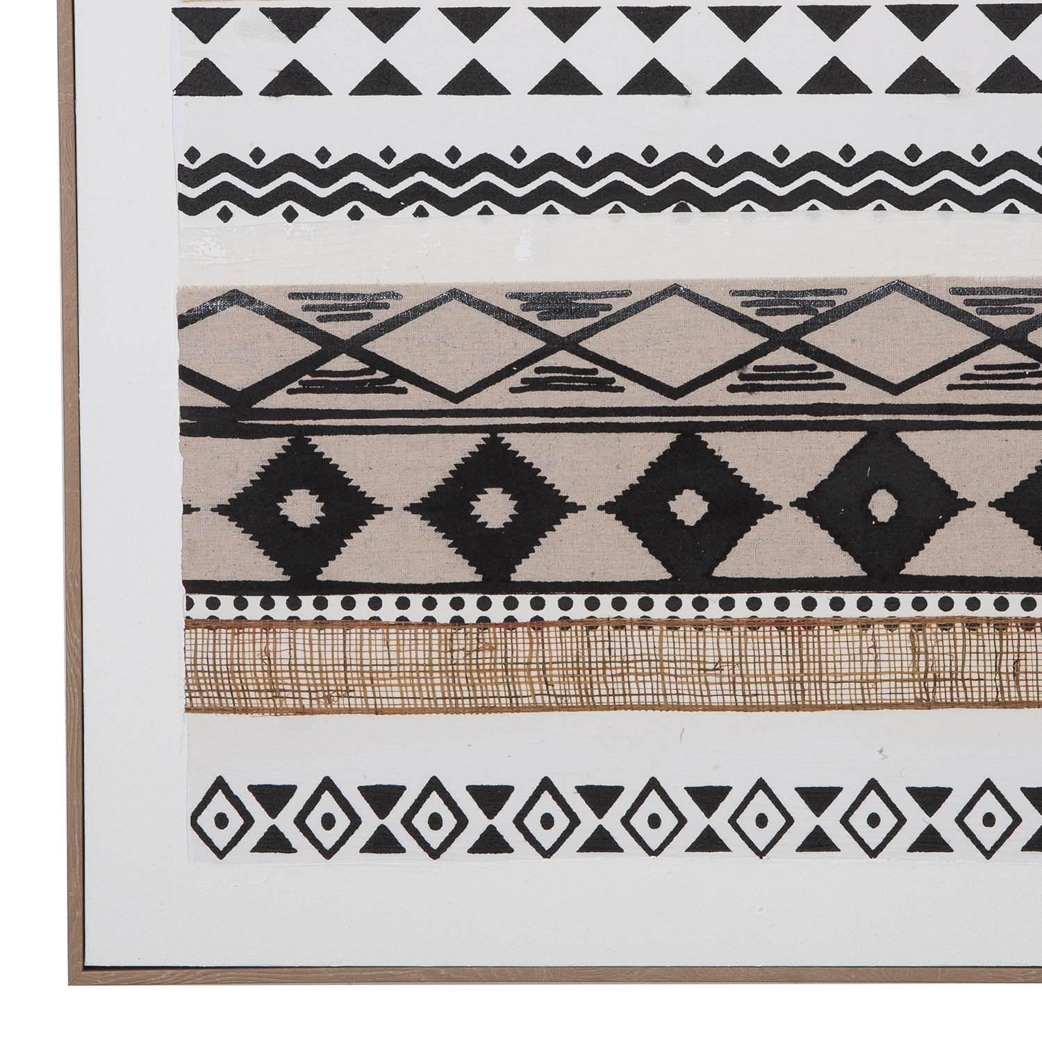 GILDE Bild mit Rahmen »Bild rechteckig Mwaki braun; schwarz; weiß H. 102 cm«, (1 St.)