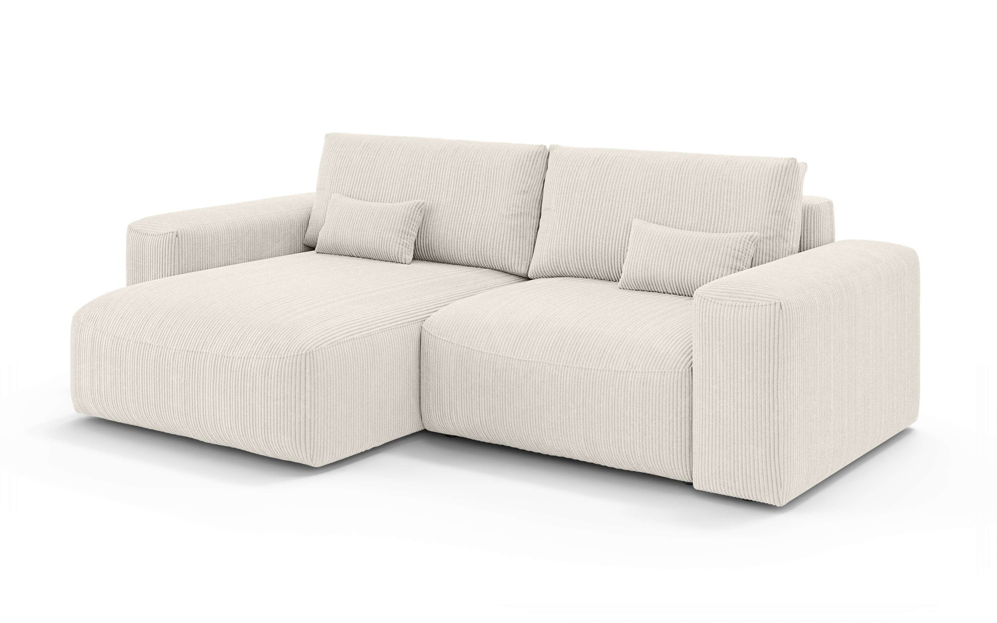 OTTO home Ecksofa »MATTS Schlafsofa mit Bettkasten, Maße B/T/H: 265/159/89 cm« L-Form mit Recamiere rechts oder links, hoher Sitzkomfort