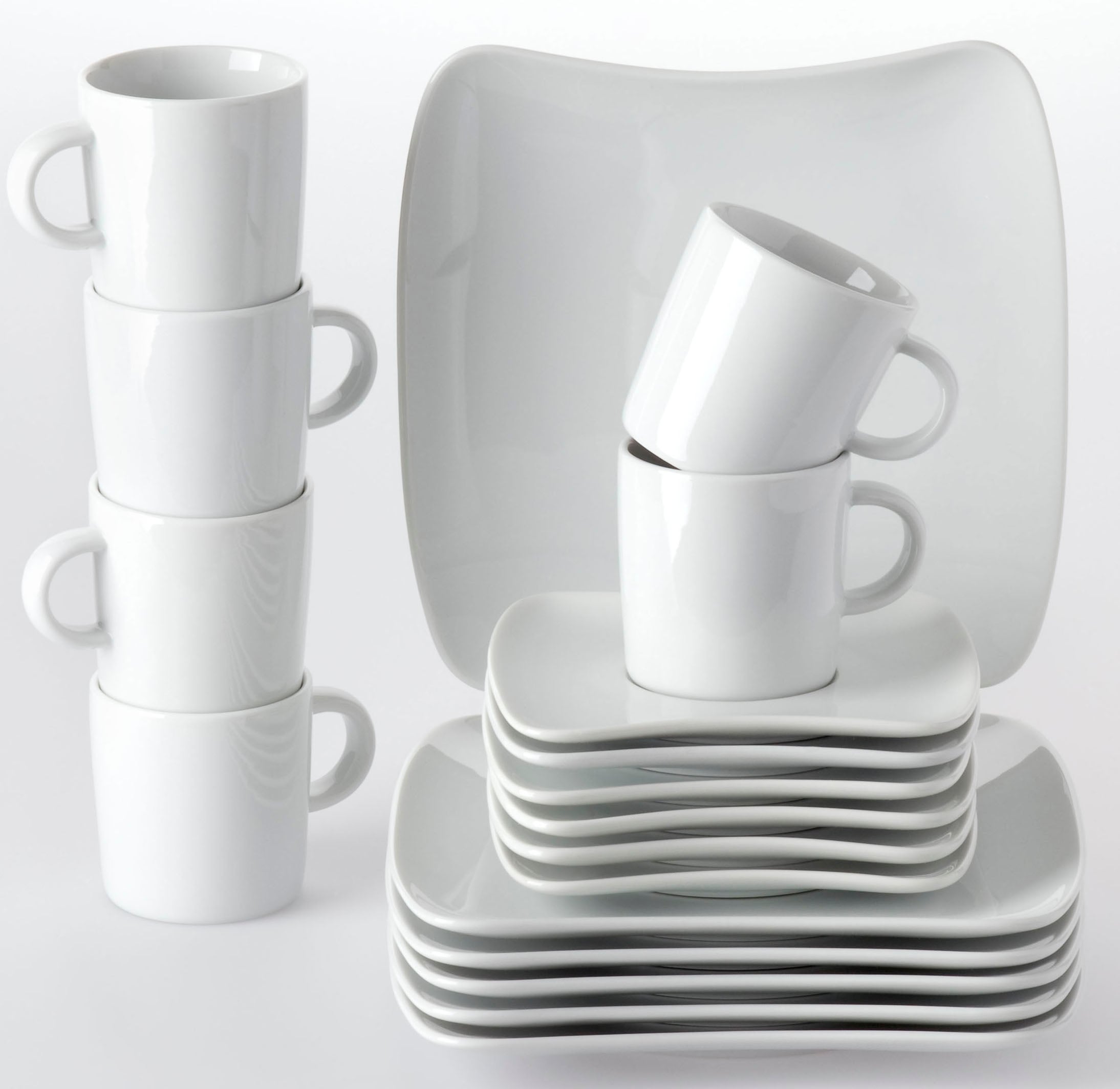 Retsch Arzberg Kaffeeservice »Geschirr-Set, Service SANDY« Porzellan Made in Germany, 18 Teile, für 6 Personen