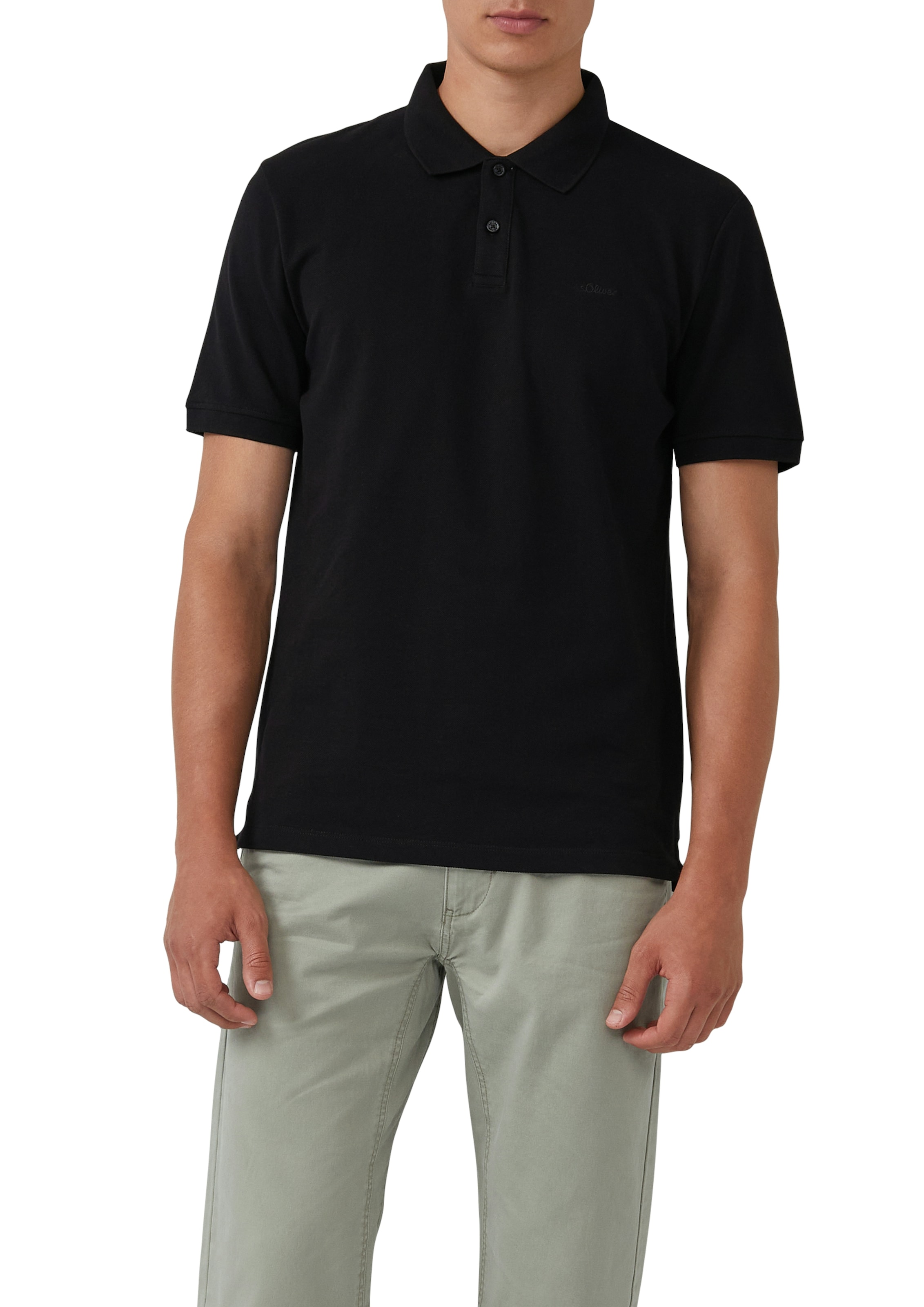 s.Oliver Poloshirt, (Packung, 2 tlg.), mit Logo Stickerei
