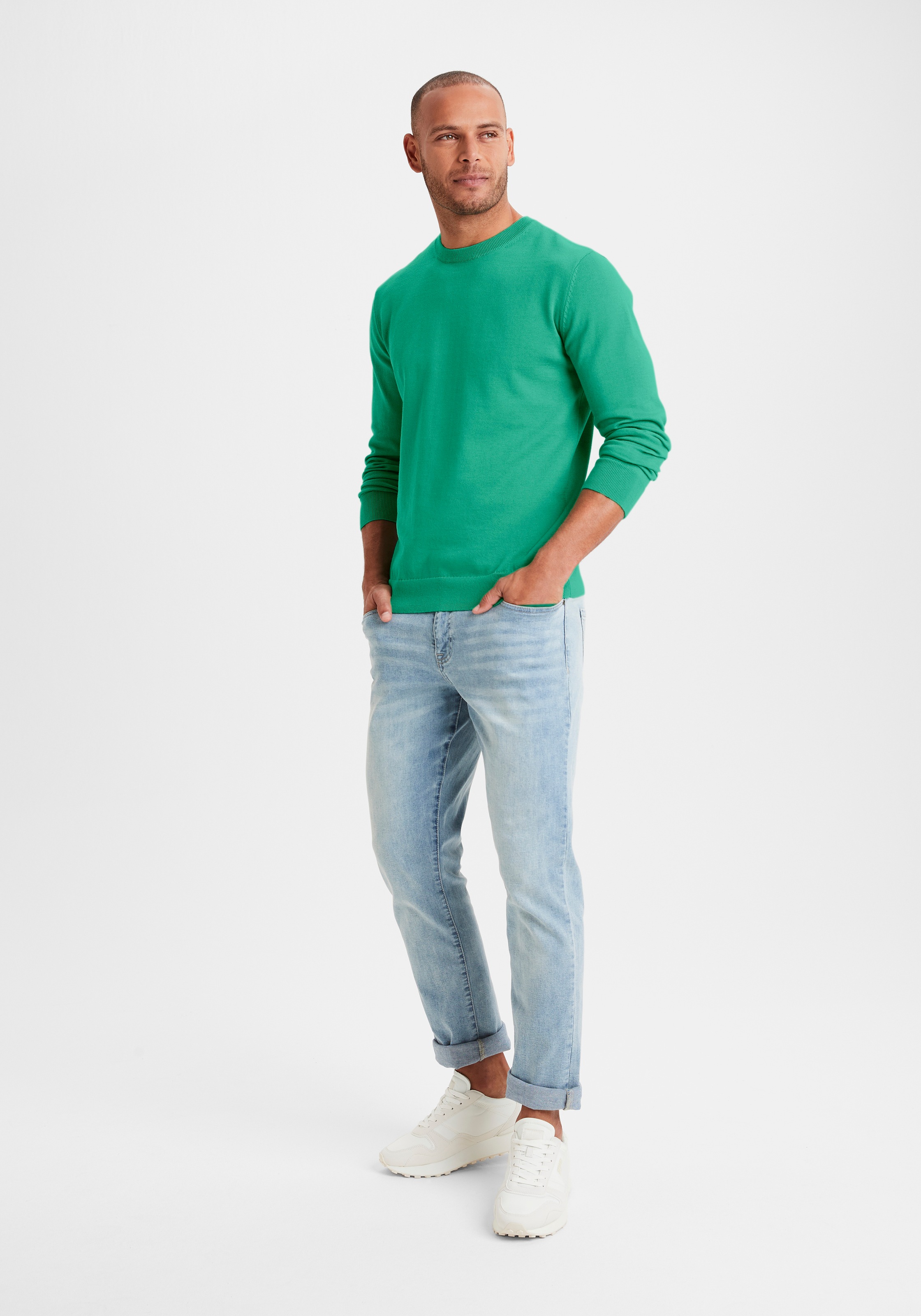 H.I.S Strickpullover Regular Fit, Langarm, Pullover aus Feinstrick, Baumwollmischung