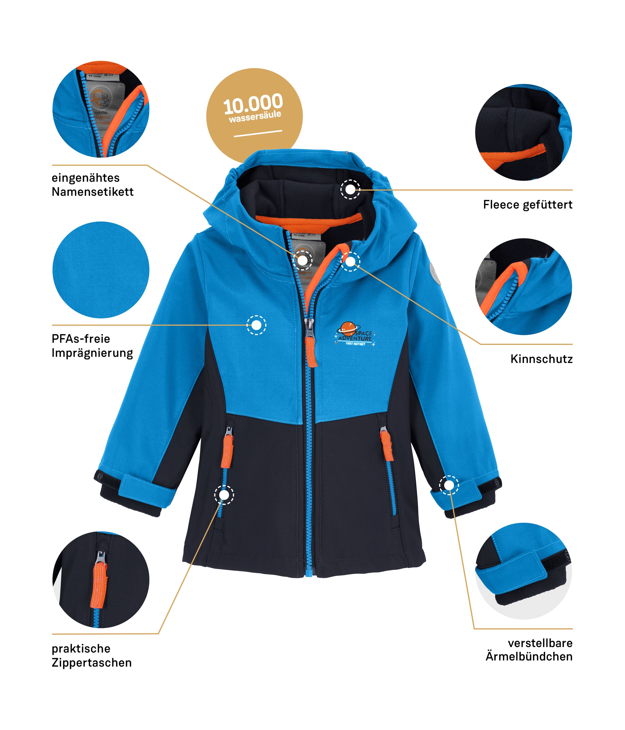 first instinct by killtec Softshelljacke »FIOW 5 MNS SFTSHLL JCKT«, Softshelljacke: wasserabweisend, winddicht, reflektierend, modisch