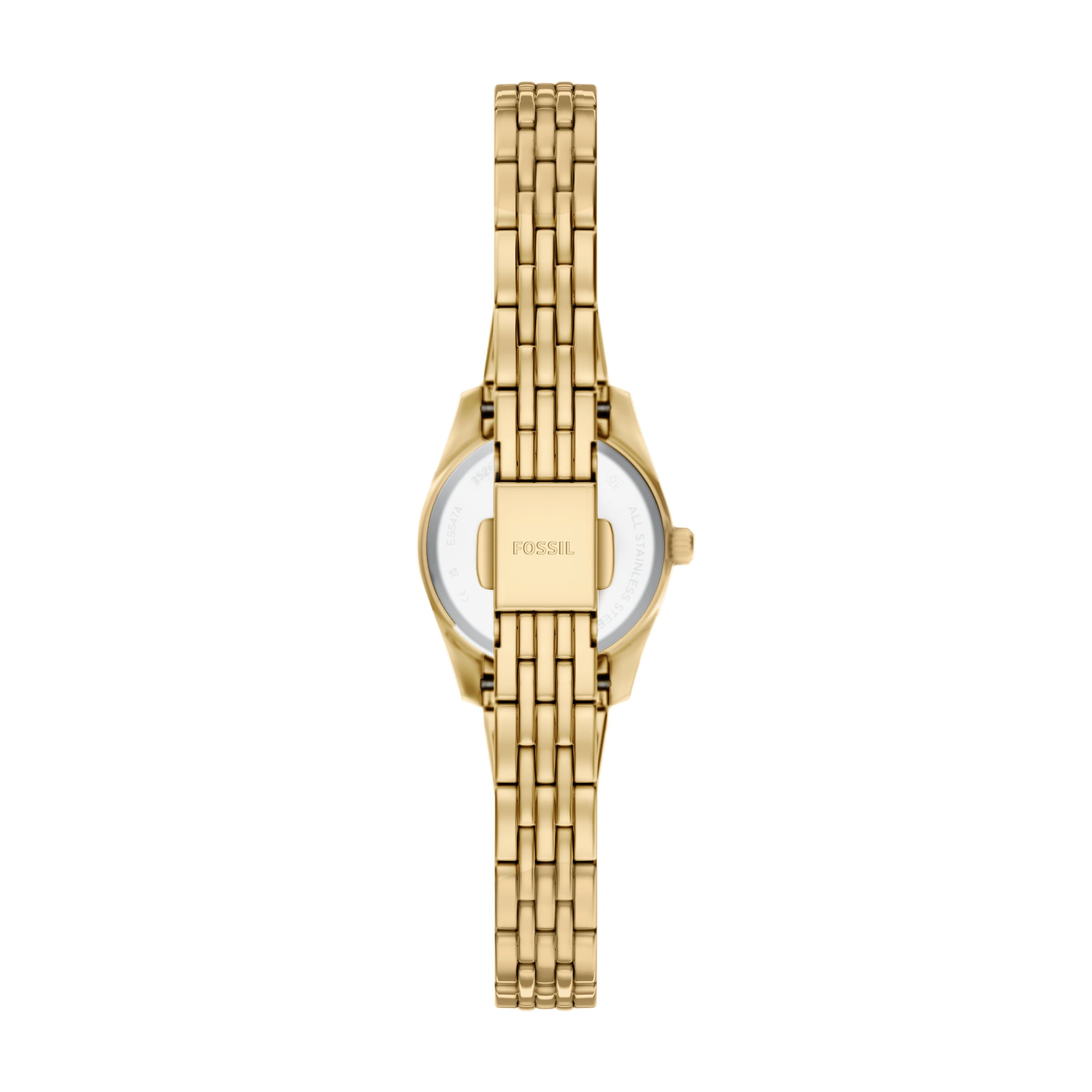 Fossil Quarzuhr »Scarlette« Armbanduhr, Damenuhr, Edelstahlarmband, analog, Glassteine