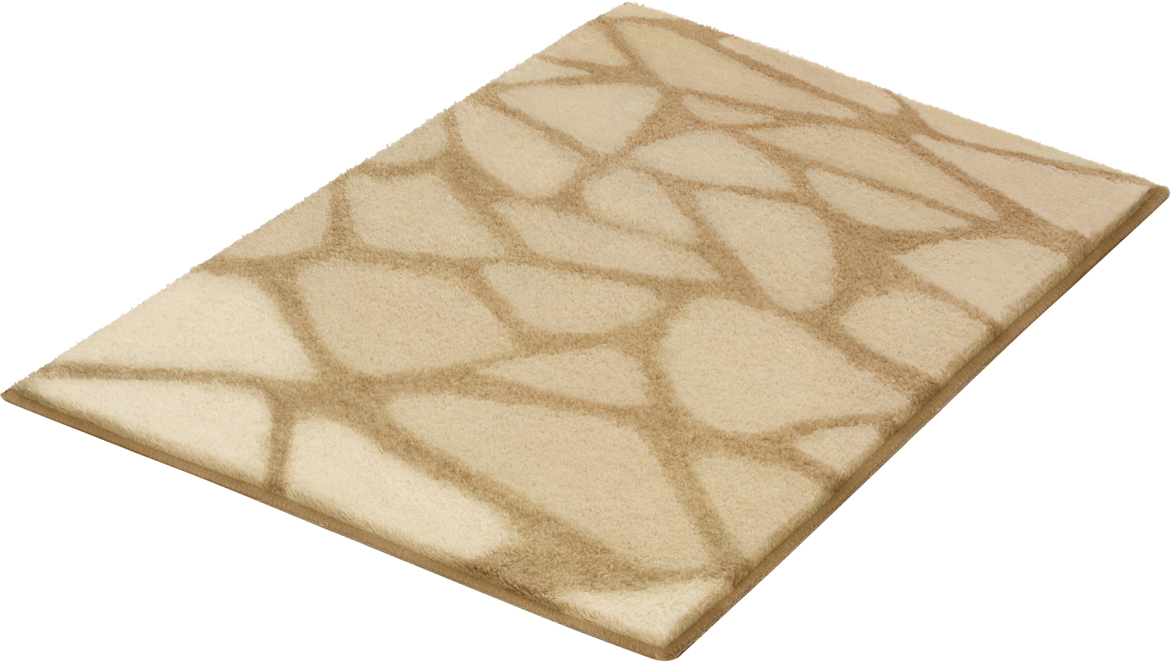 Kleine Wolke Badematte »Inspire, Badvorleger, Badezimmer Teppich« Höhe 15 mm rutschhemmend beschichtet fußbodenheizungsgeeignet Badteppich, Stein Optik,  waschbar