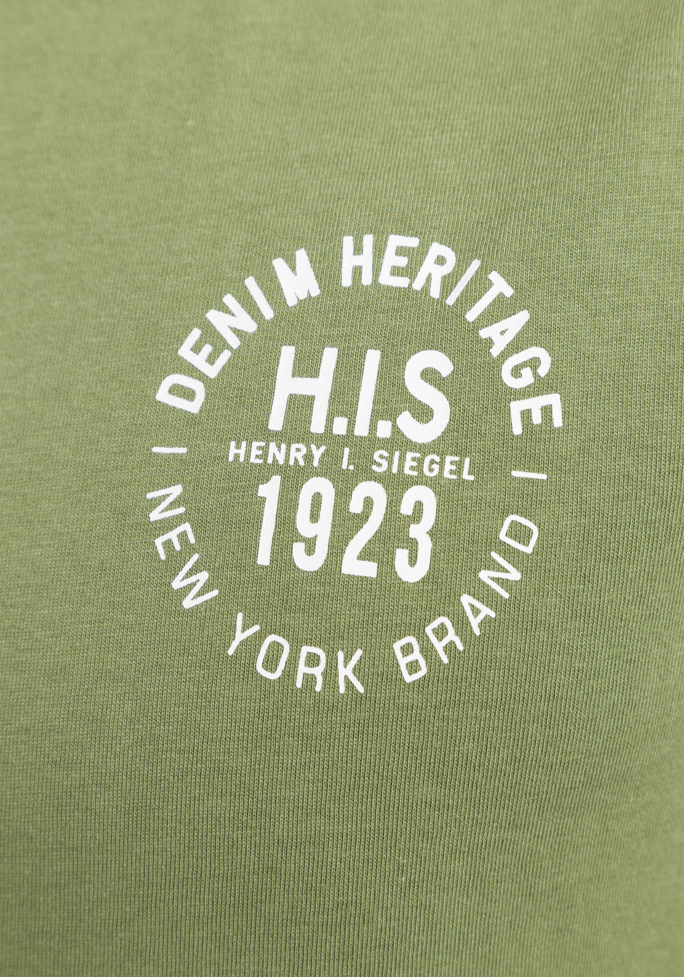 H.I.S T-Shirt, (Packung, 3 tlg., 3er-Pack), schmal geschnitten, bedrucktes Design, aus 100% Baumwolle