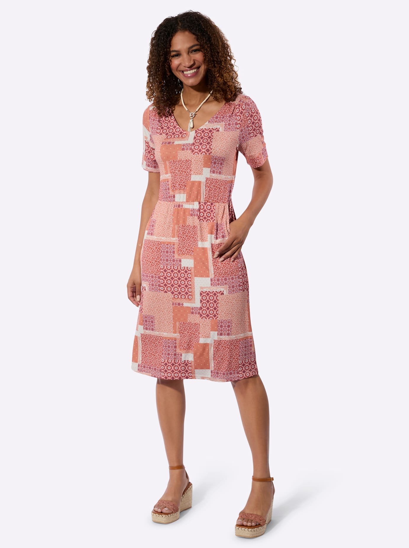 Inspirationen Jerseykleid »Jersey-Kleid« Eingrifftaschen