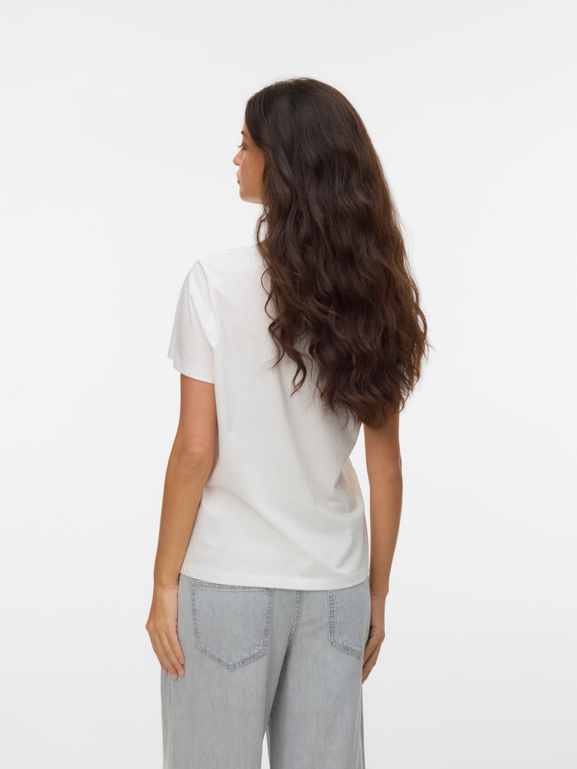 Vero Moda Kurzarmshirt »VMKILANO S/S O-NECK T-SHIRT JRS BTQ« Baumwolle, regular fit