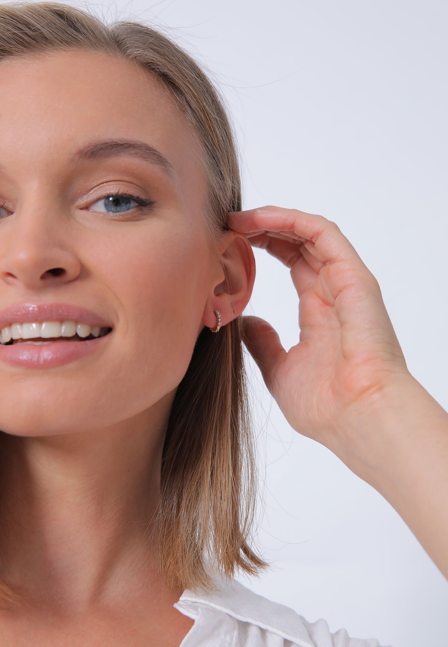 Elli Paar Creolen »Ohrringe Creolen 2er Set 925 Silber, mit Kristallen von Swarovski®«