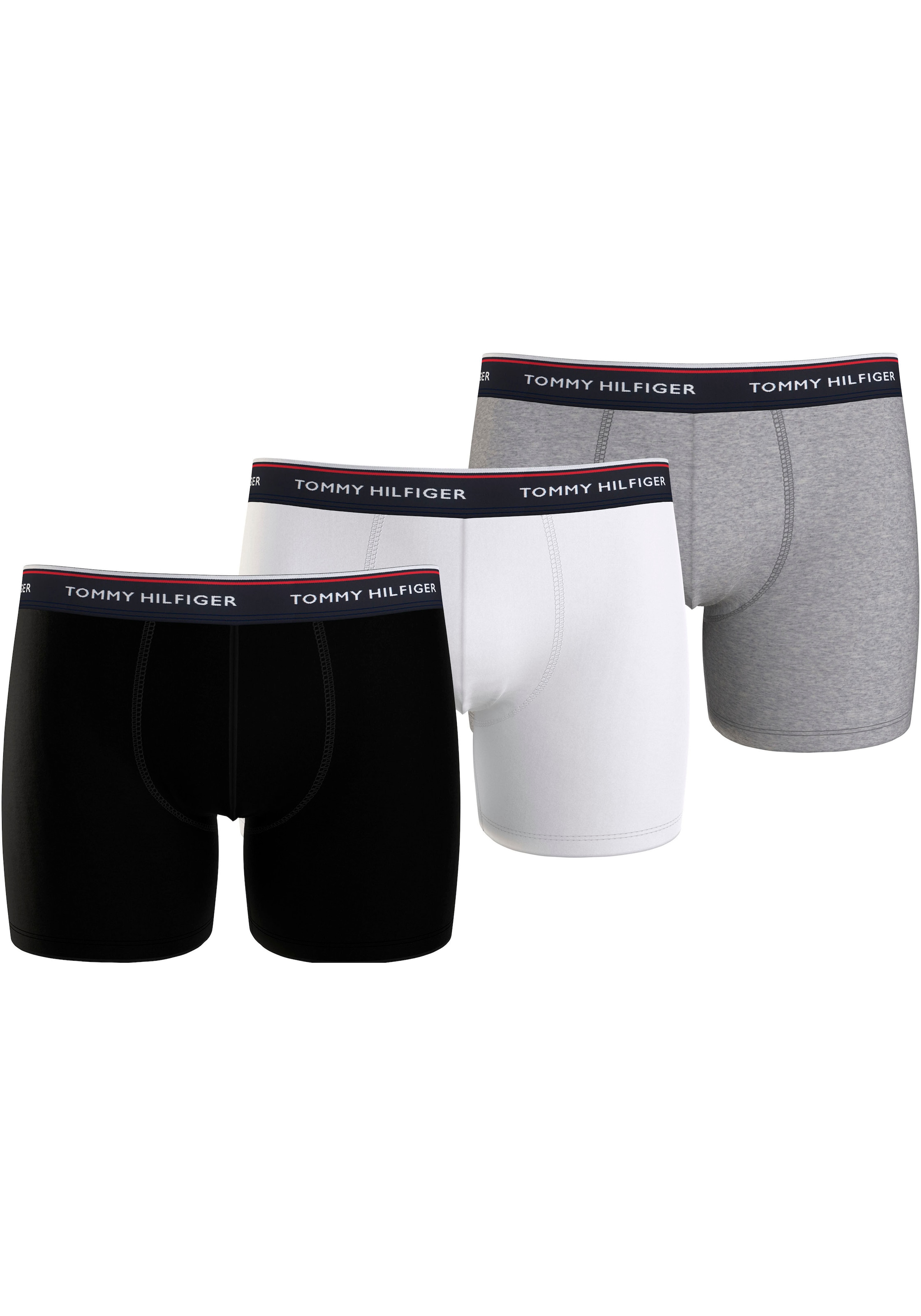 Tommy Hilfiger Underwear Boxershorts »3P BOXER BRIEF«, (Packung, 3 St., 3er), mit Logobund