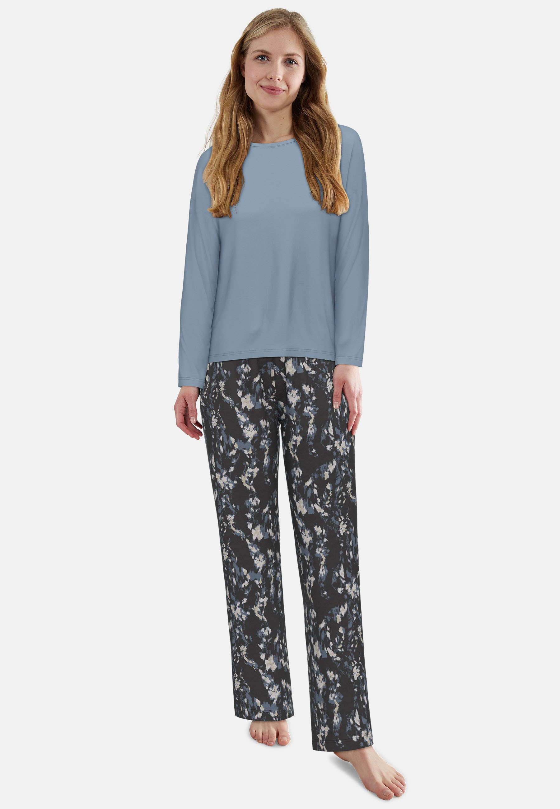 Tom Tailor Damen Schlafanzug »Xanthi« in blau, Größe 44 (XXL)