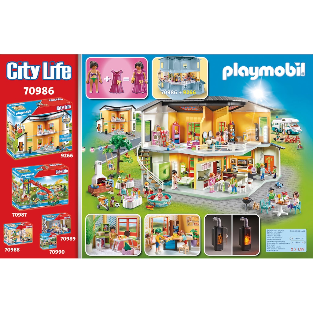 Playmobil® Konstruktions-Spielset »Etagenerweiterung Wohnhaus (70986), City Life«, (258 St.)