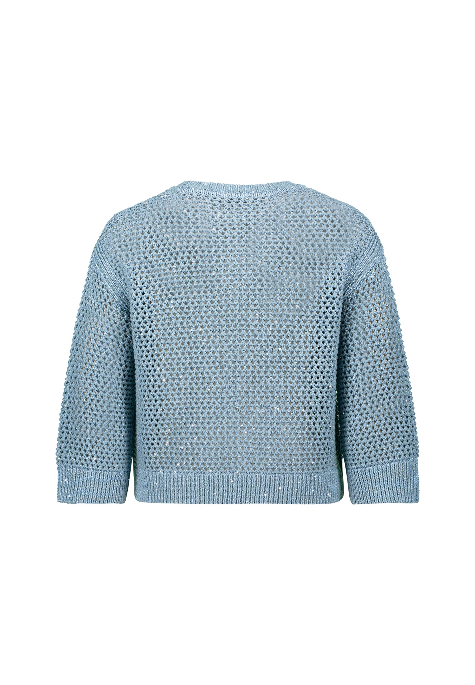 Zero Rundhalspullover »Grobstrickpullover mit Glitzer«