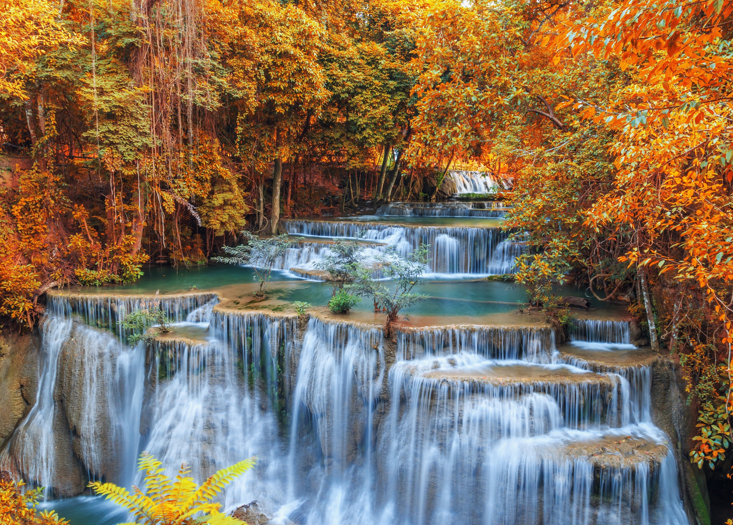 Papermoon Fototapete »Autumn Waterfall Thailand«