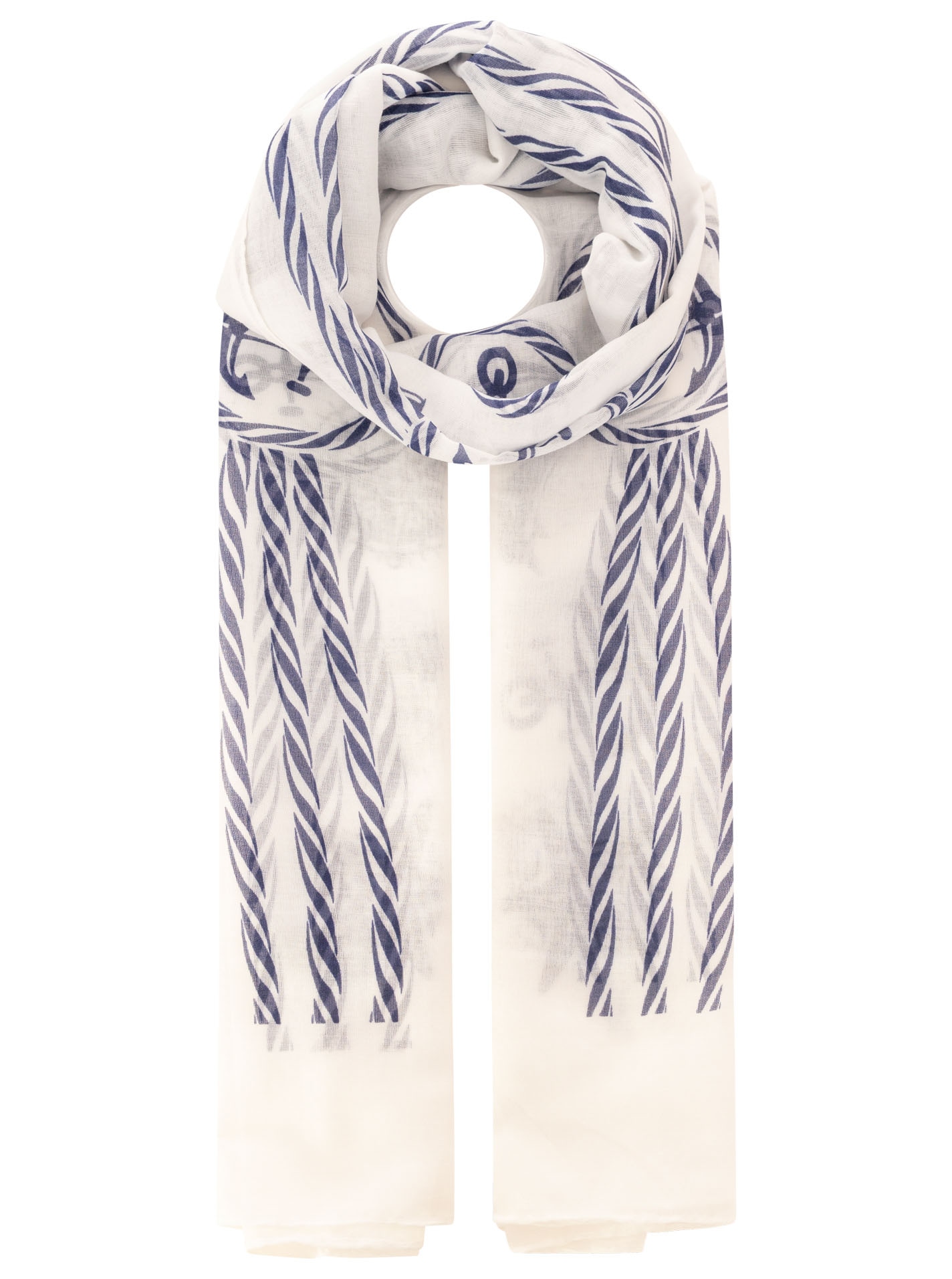 Zwillingsherz Schal »"Ocean"« Maritimes Muster, leichter Stoff