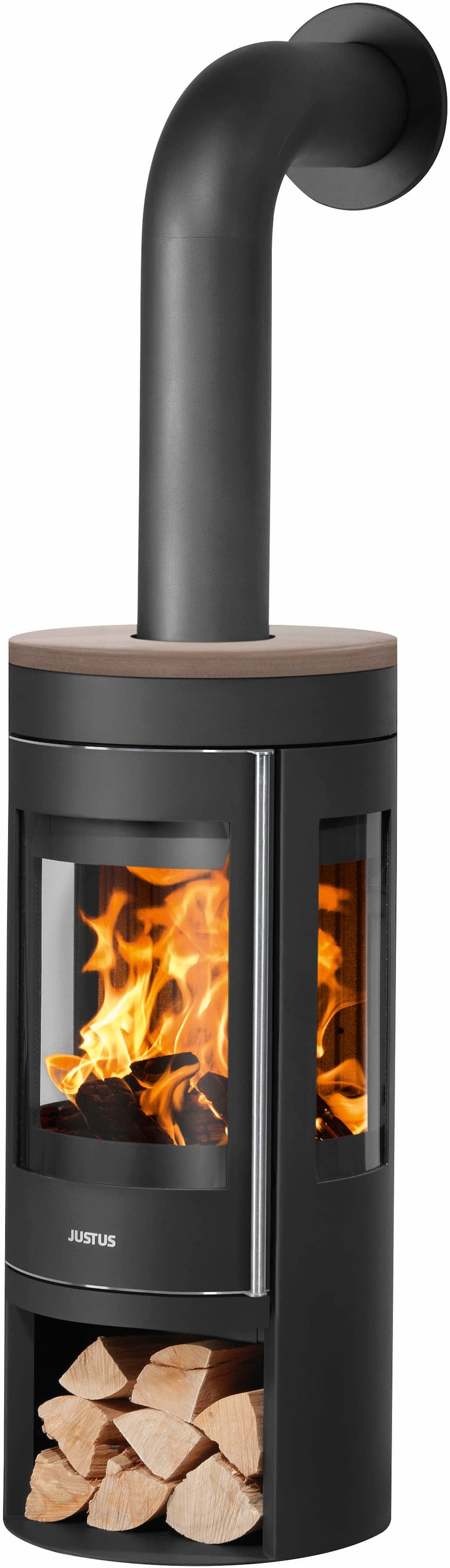 Justus Kaminofen »Mino trios 2.0 Grappa« in schwarz