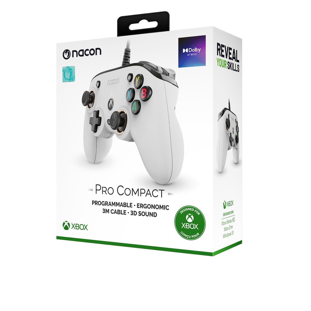 nacon Gaming-Controller »Nacon NA005301 Xbox Compact Controller PRO, kabelgebunden, USB, weiß«