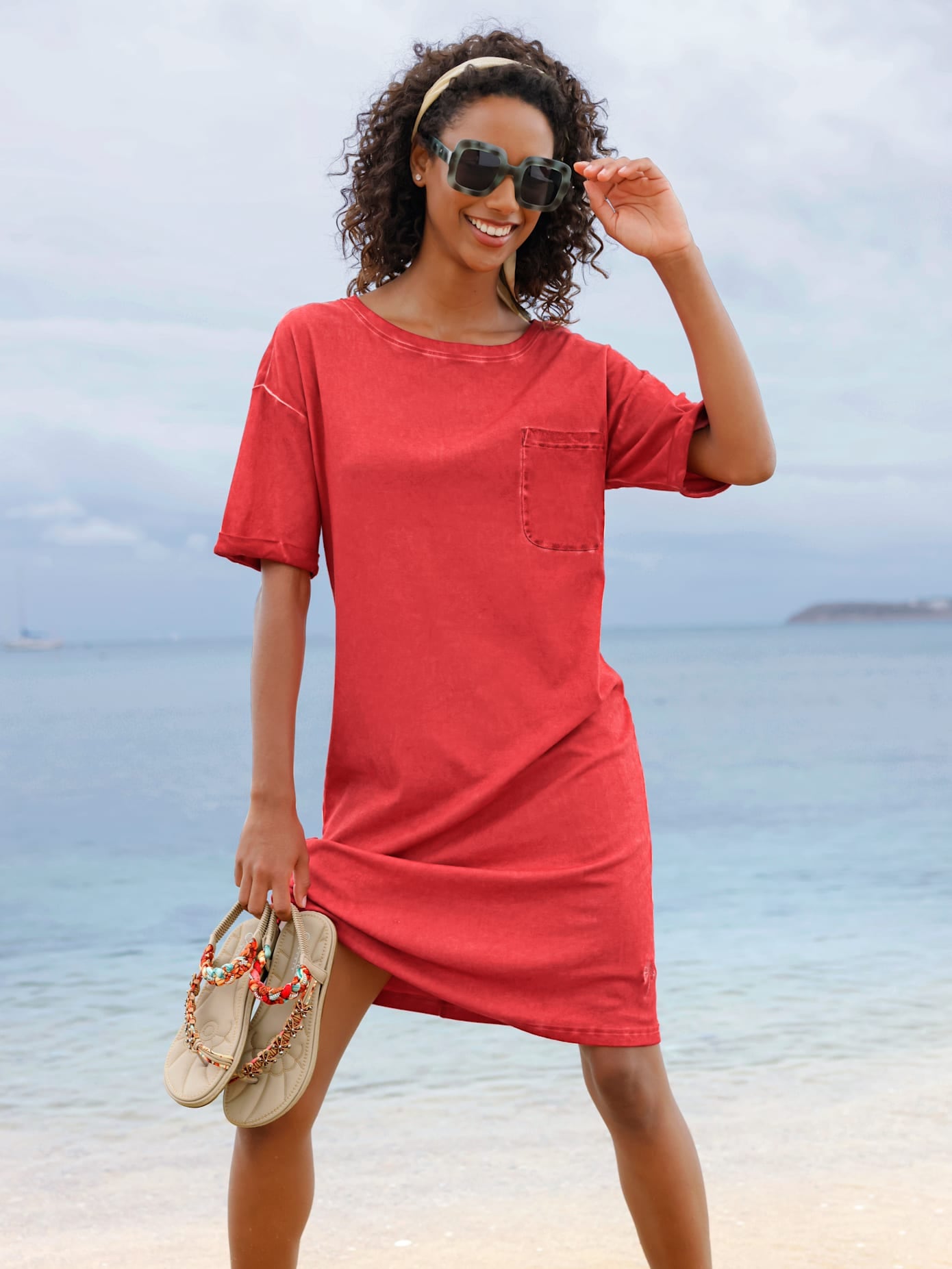 heine Jerseykleid »Jersey-Kleid« Brusttasche