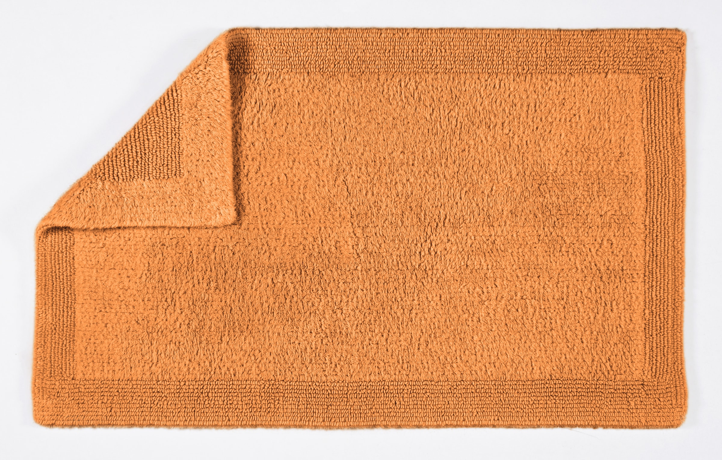my home Badematte »Kapra, Badvorleger, Badezimmer Teppich«, beidseitig nutzbar-fußbodenheizungsgeeignet-strapazierfähig, mit Bordüre, Badteppich, Badematte, Baumwolle