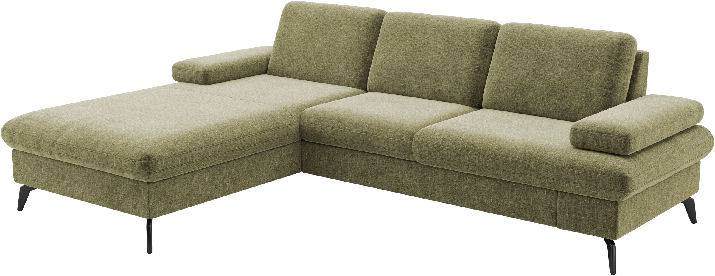 sit&more Ecksofa »Morris Jubi L-Form, B: 247 cm«, mit Armteilfunktion & 1 Zierkissen, optional Bettfunktion