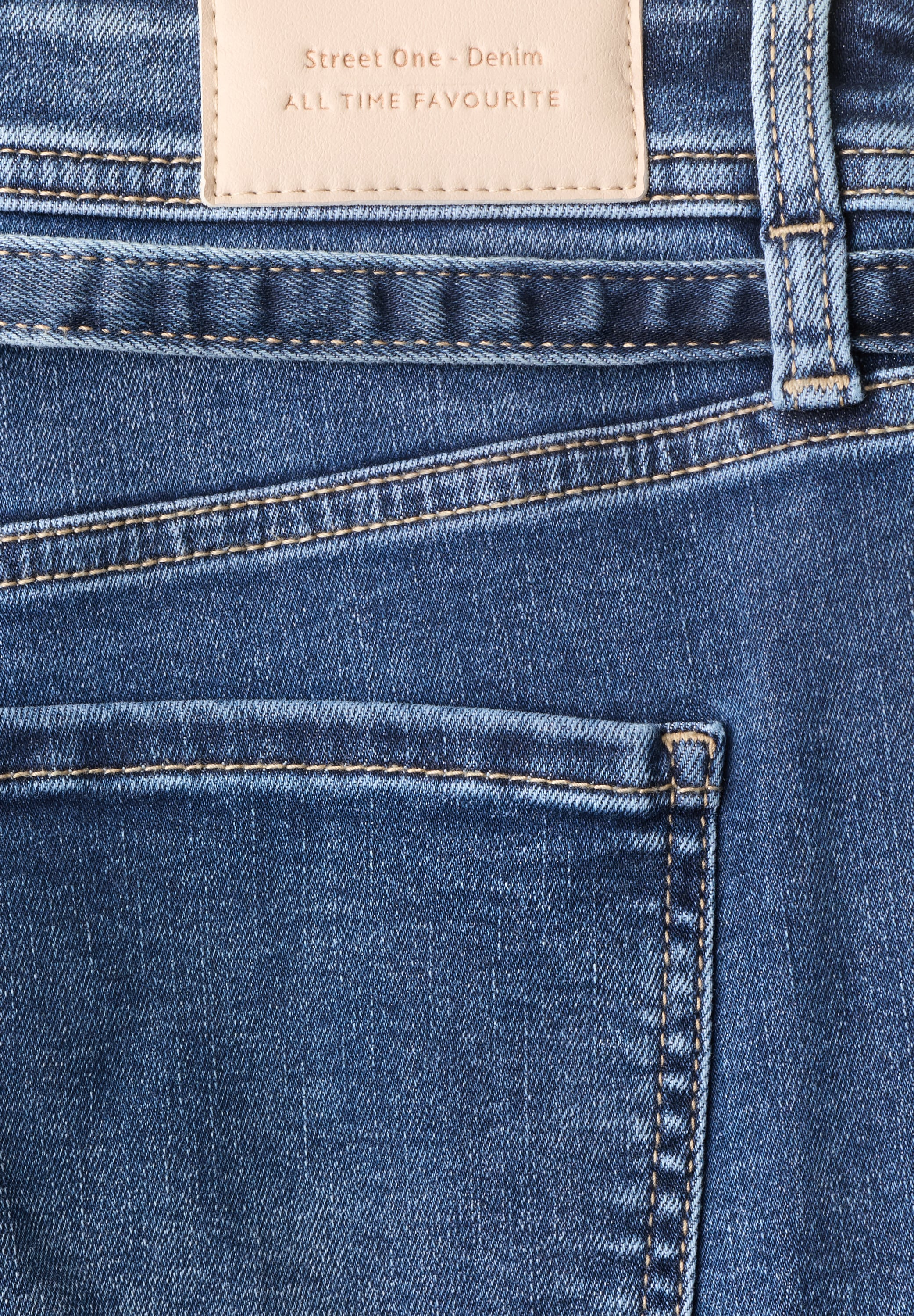 STREET ONE Straight-Jeans »Style Amalia« mit Jeans-Gürtel / Stretch
