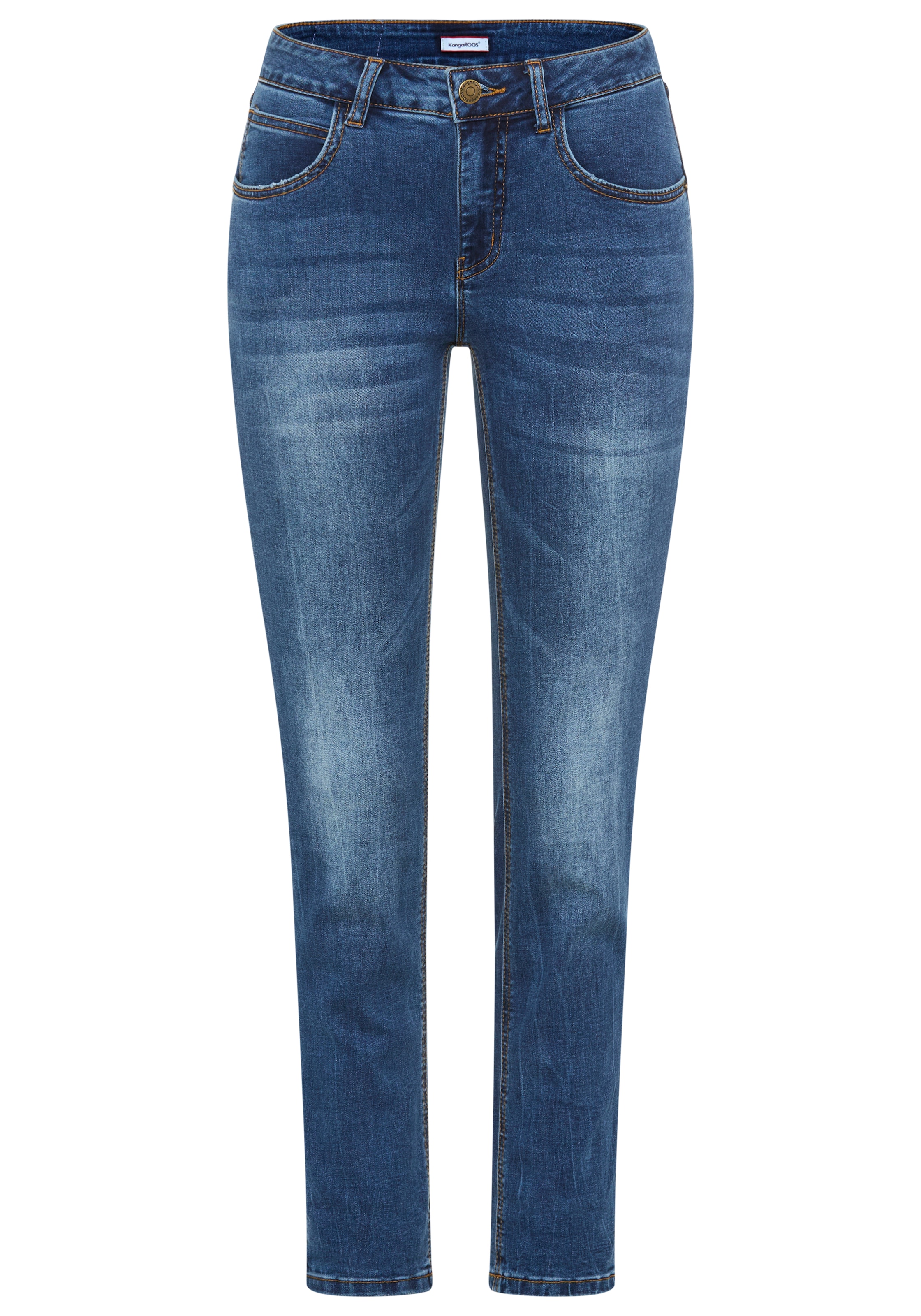 KangaROOS Relax-fit-Jeans »RELAX-FIT HIGH WAIST« knöchelfreie Schnittform,  krempelbare Beinabschlüsse