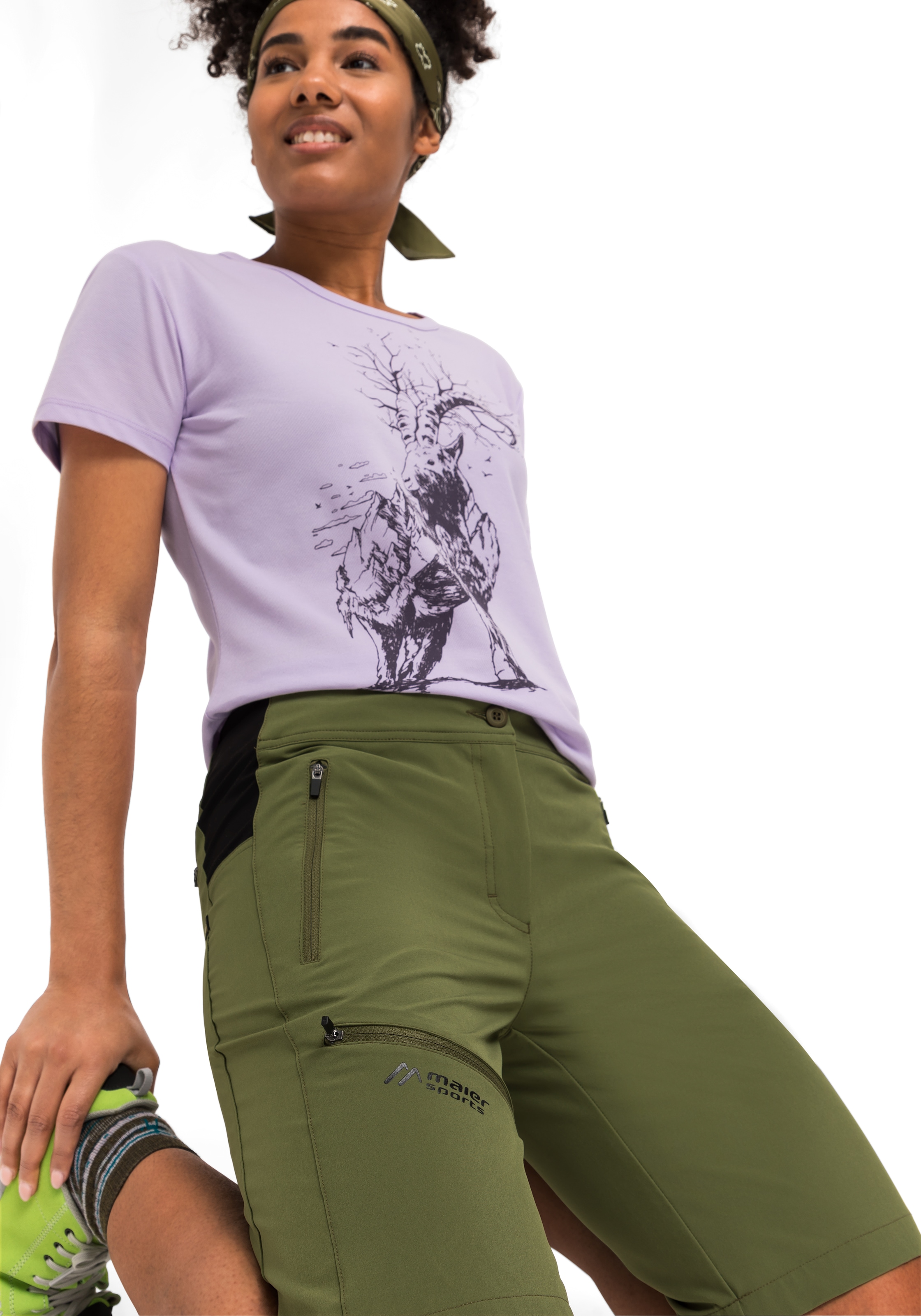 Maier Sports Bermudas »Latit Short Vario«, kurze Damen Wanderhose, moderne Outdoor-Bermuda, Trekkinghose
