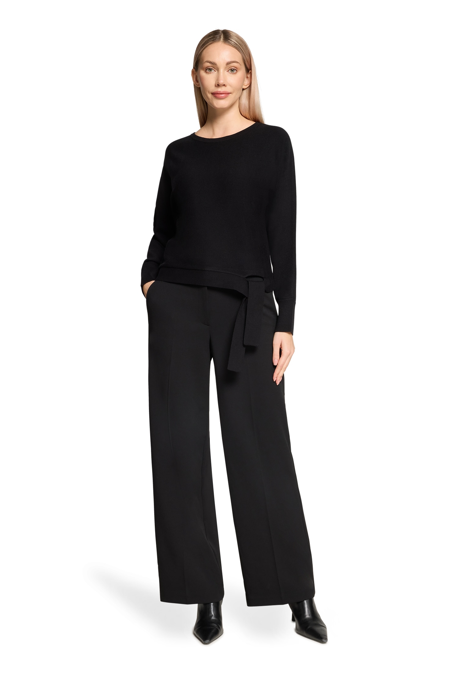 Betty Barclay Rundhalspullover »Feinstrickpullover mit Fledermausärmeln«