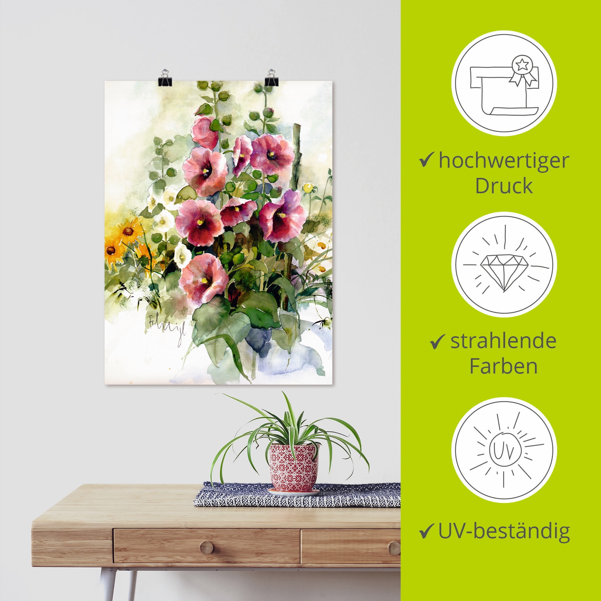 Artland Wandbild »Blumen Zusammenstellung I«, Blumen, (1 St.), als Leinwandbild, Poster in verschied. Größen