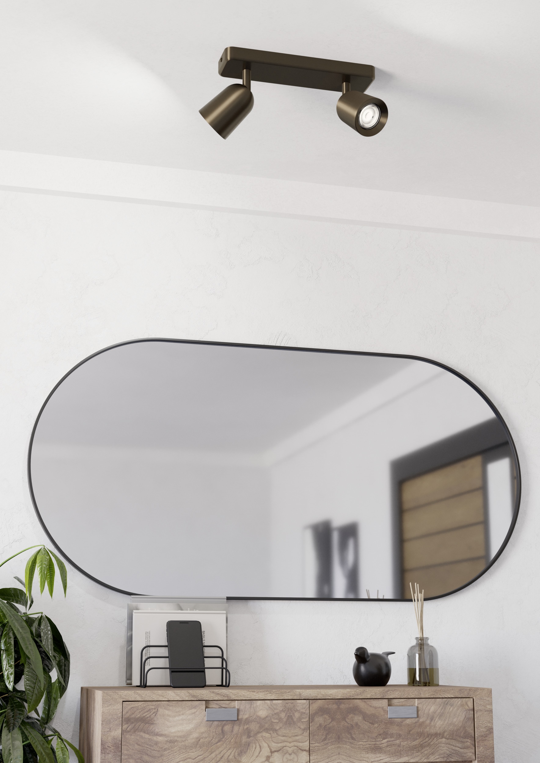 EGLO Deckenspot »CAMALDOLI Spotlampe - Stahl - GU10 - 2X10W - IP20« GU10 1 Stk. Wandleuchte, Wandspot, schwenkbar, Strahler, L30 x B4,5 x H11,5 cm